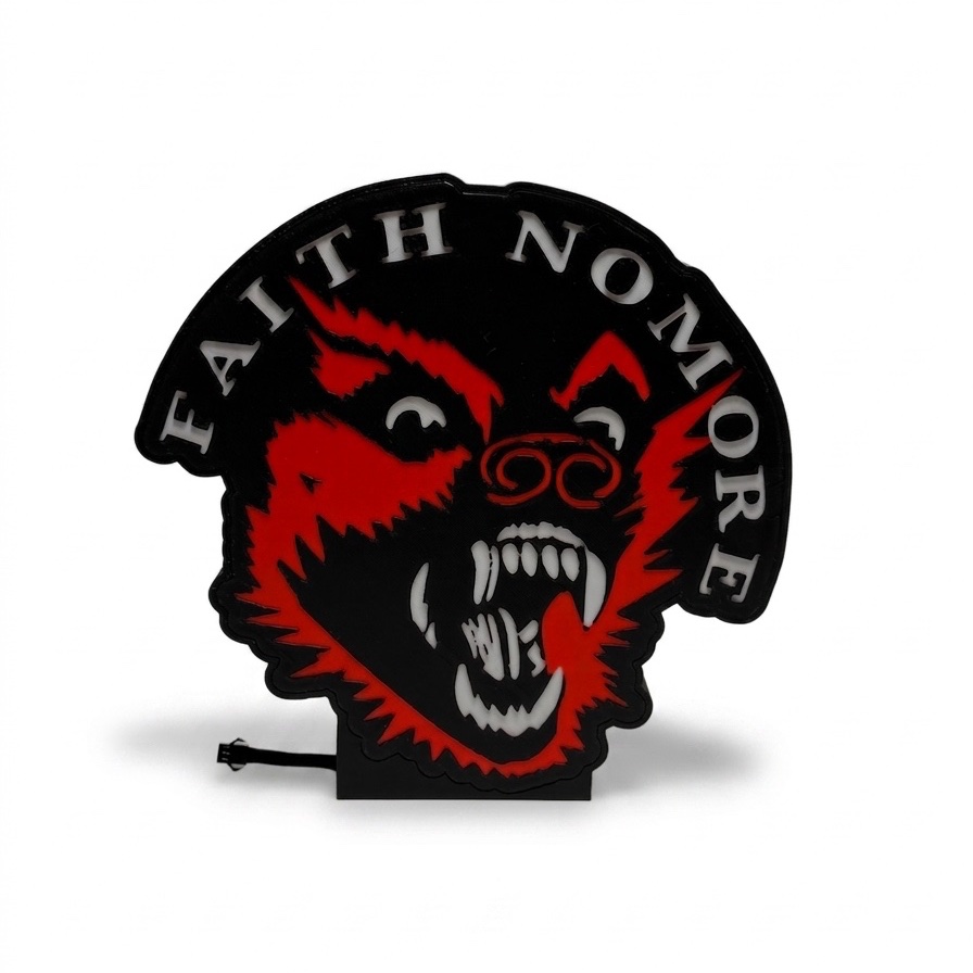 Faith No More "Wolf" Logo RGB LED Lightbox