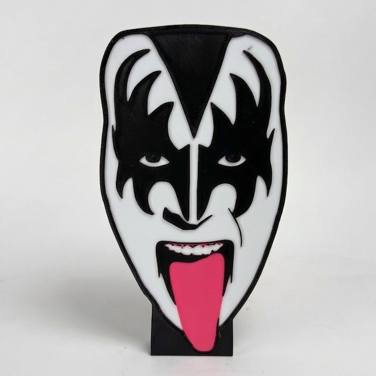 KISS GENE SIMMONS 'DEMON' FACE RGB LIGHTBOX