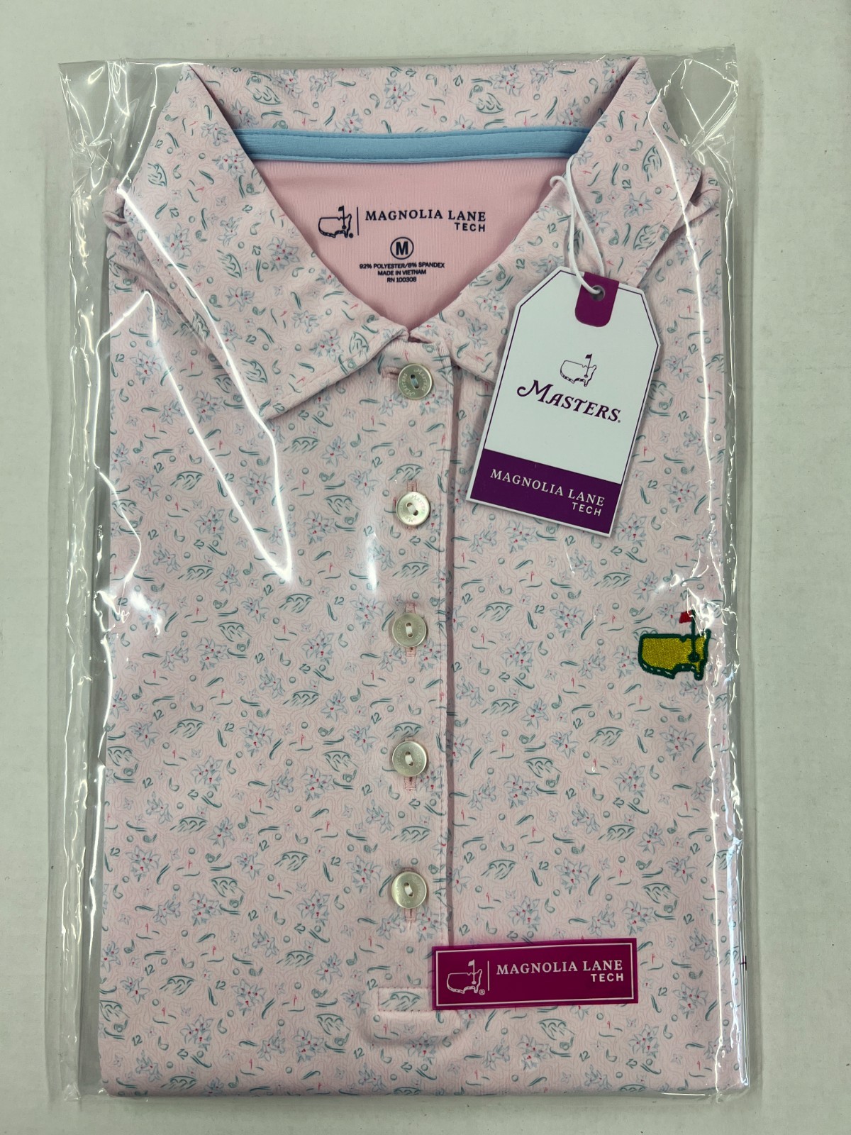 Masters Magnolia Tech Women's Golf Polo Augusta National NEW with Tags Medium