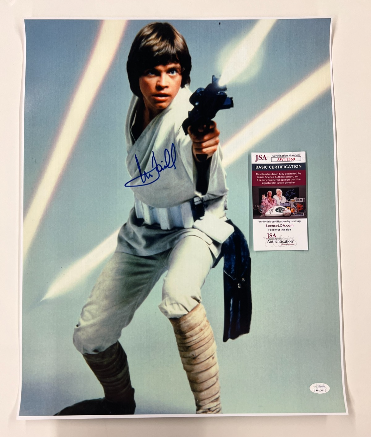 Mark Hamill Signed Autographed Poster 16x20 Star Wars JSA COA Luke Skywalker