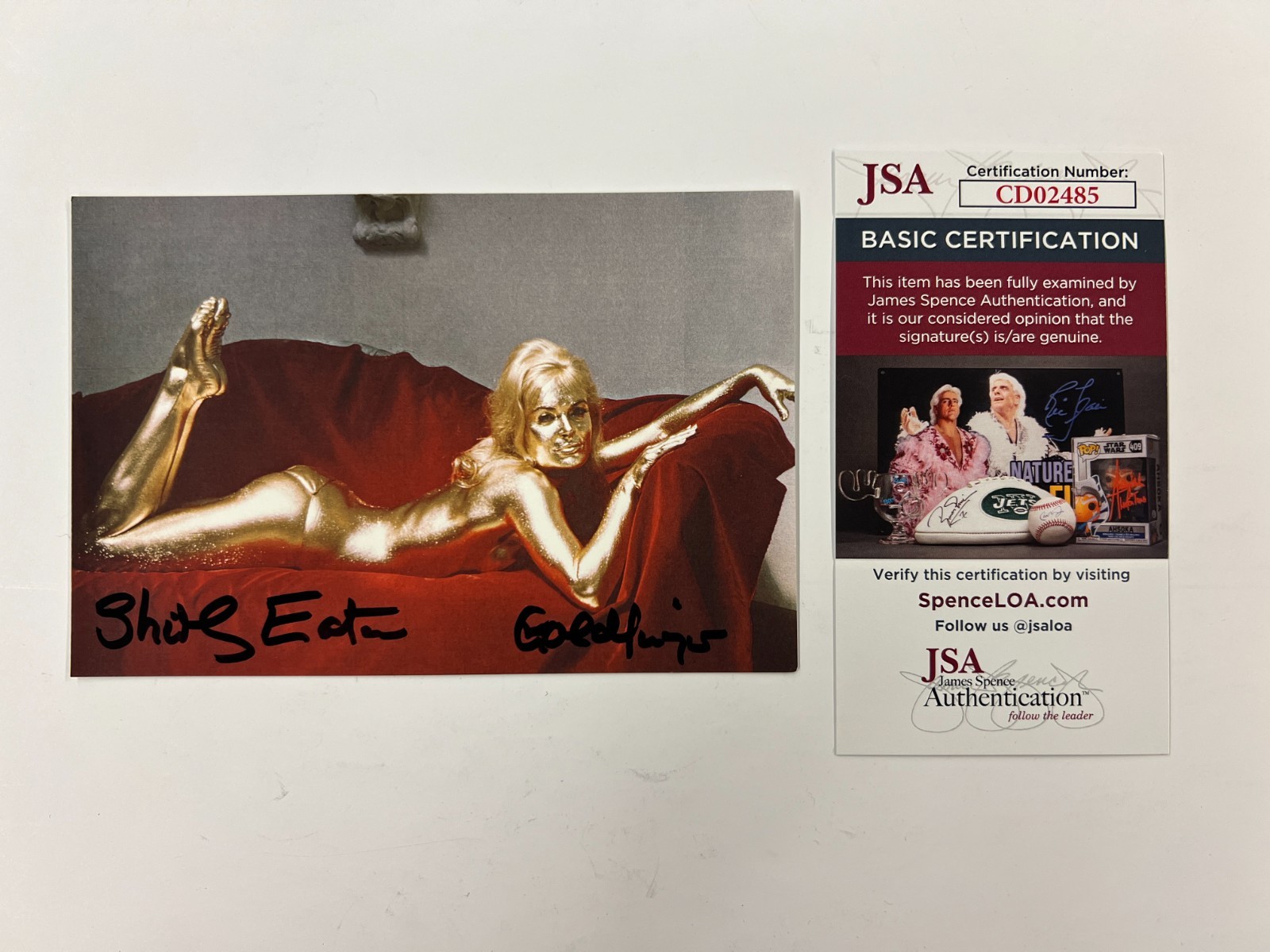 Shirley Eaton Signed Autographed 4x6 Postcard James Bond Goldfinger