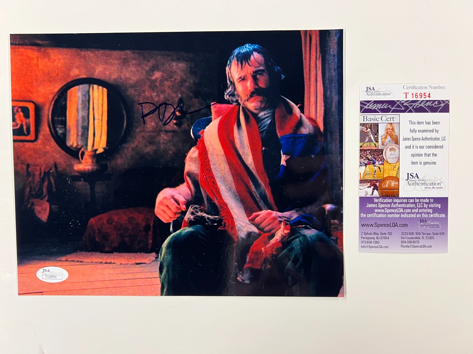Daniel Day Lewis Signed Auto Autographed 8x10 Gangs of New York JSA COA