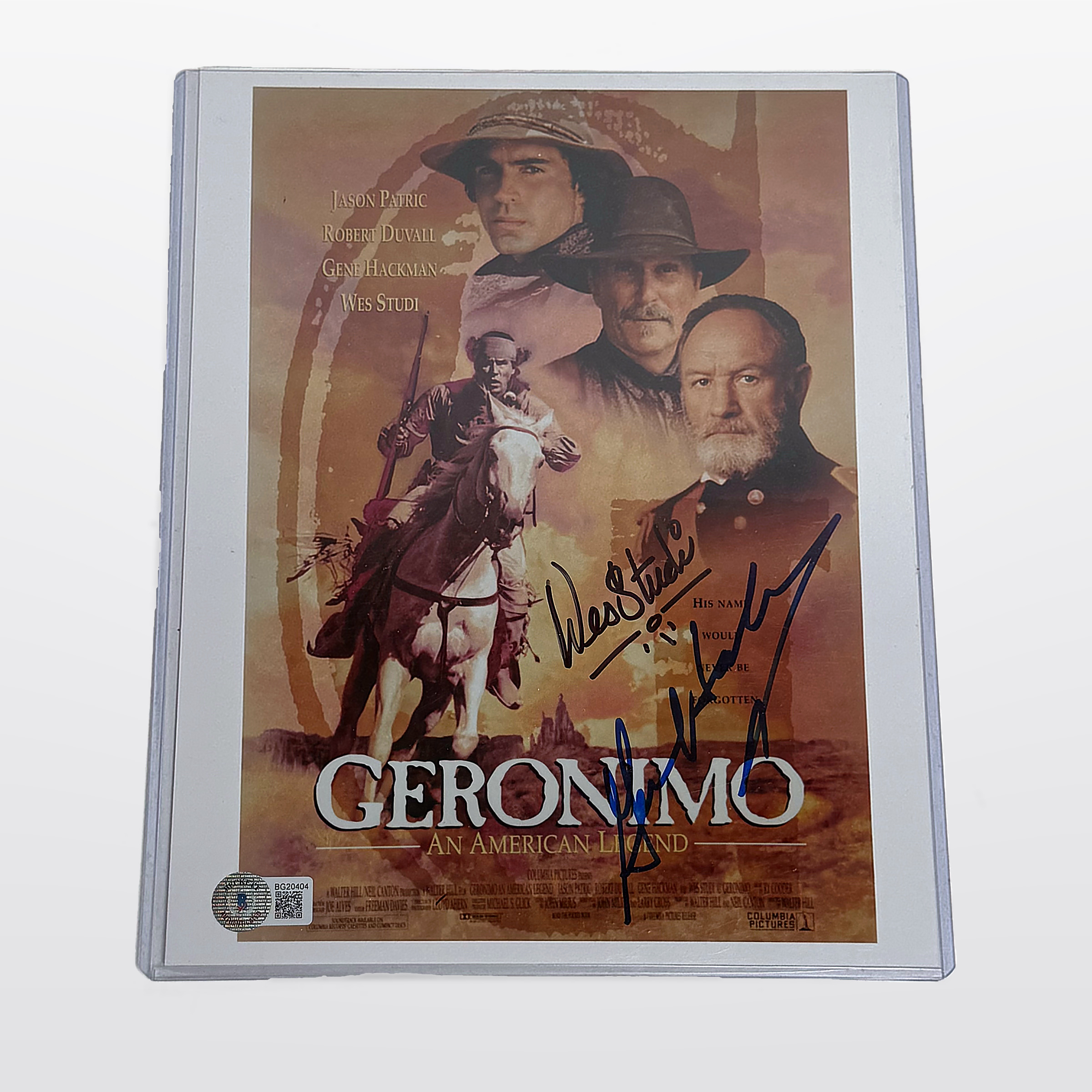Geronimo Signed Poster Gene Hackman, West Studi  BAS 8x10