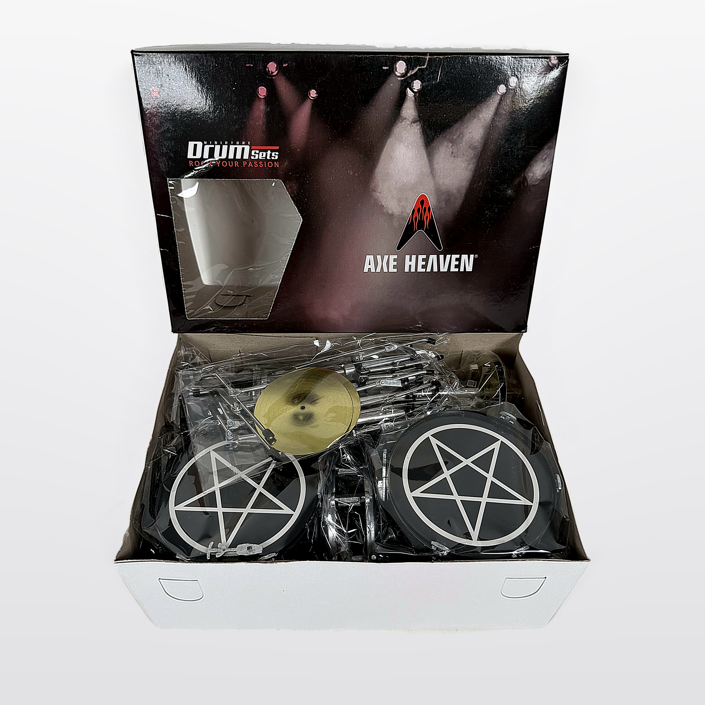 Axe Heaven Motley Crue Tommy Lee Mini Replica Miniature Drum Set Replica