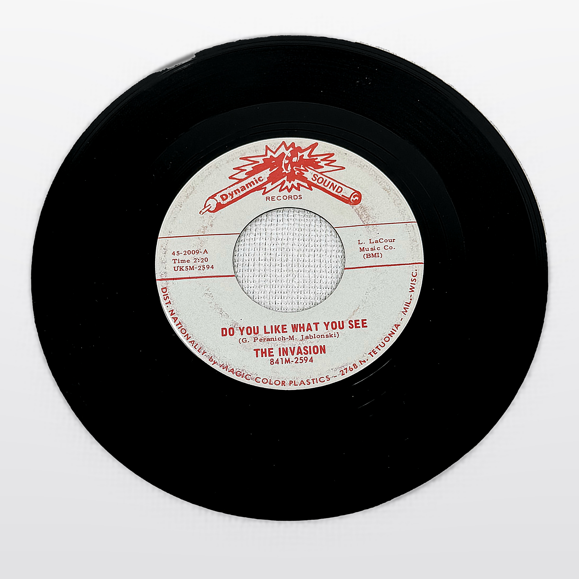 The Invasion Do You Like What You See 7" Vinyl 45 RPM Dynamic Sound Records 1967