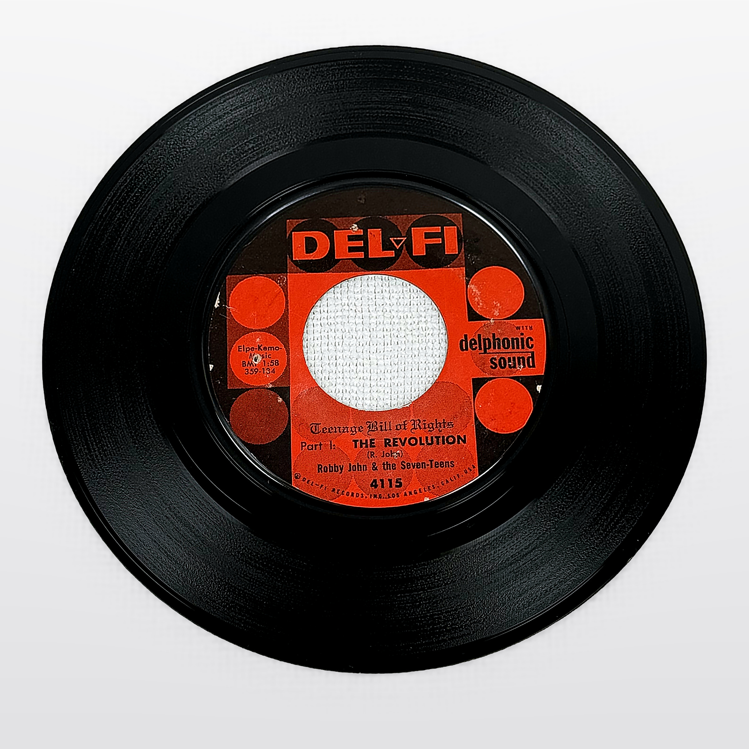 Robby John & The Seven-Teens Teenage Bill Of Rights 7" Single DEL-FI Records