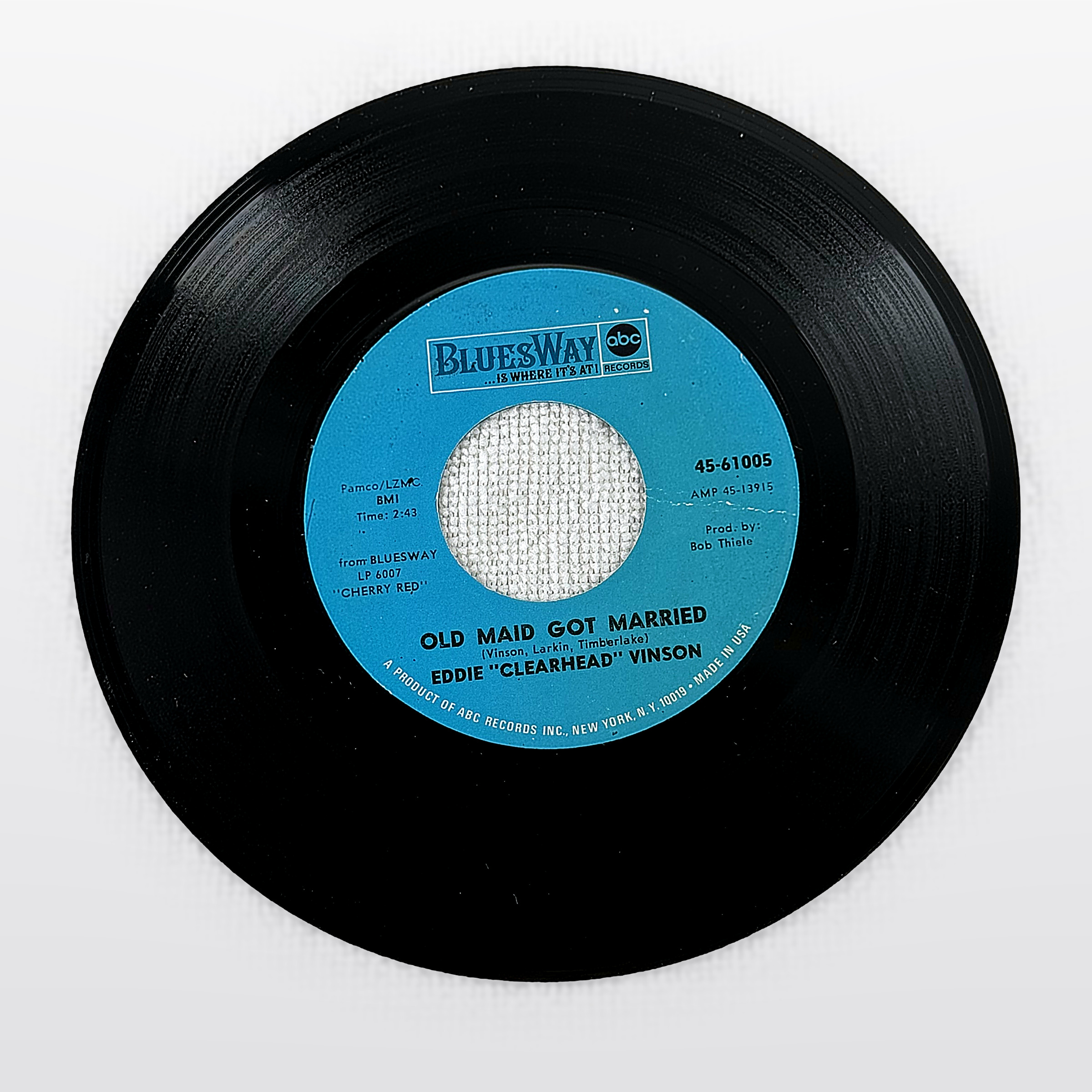 Eddie "Clearhead" Vinson Old Maid Got Married / Cadillac Blues 7" Single