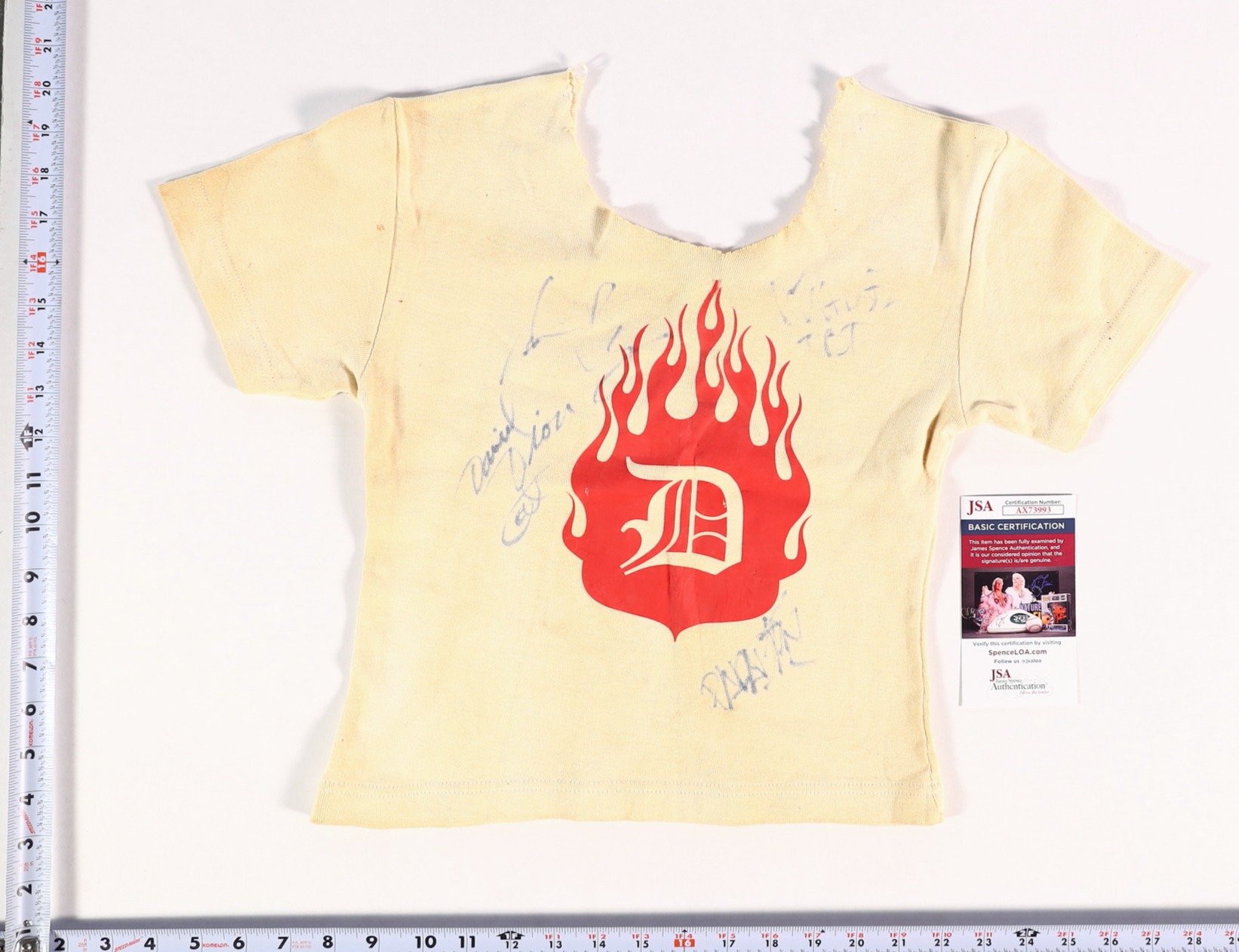 Vintage Signed Flame Graphic Cut T-Shirt