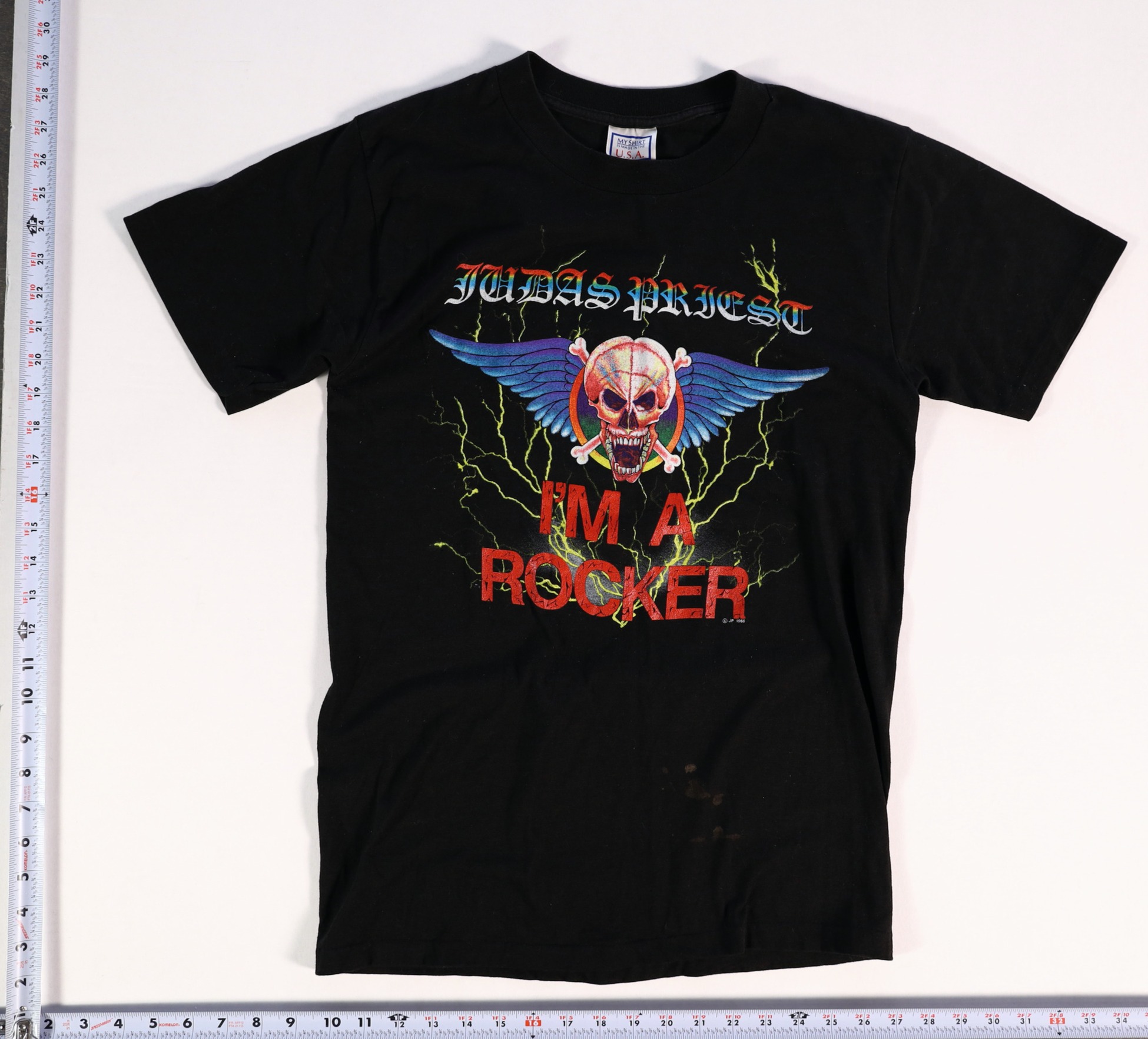 Vintage 1980s Judas Priest I'm A Rocker Ram It Down T-Shirt Size L