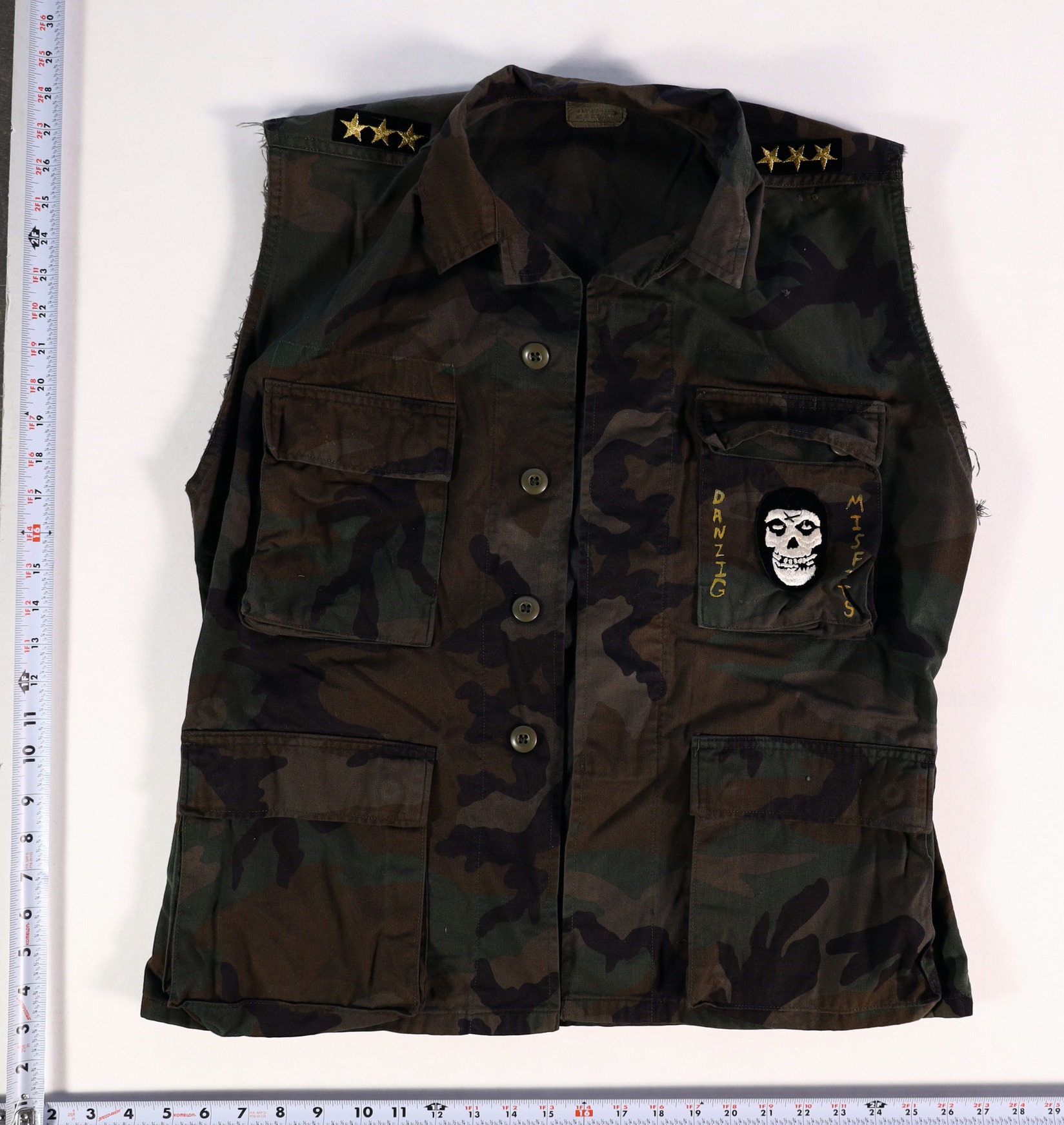 Vintage Black Sabbath Camouflage Cut-Off Vest