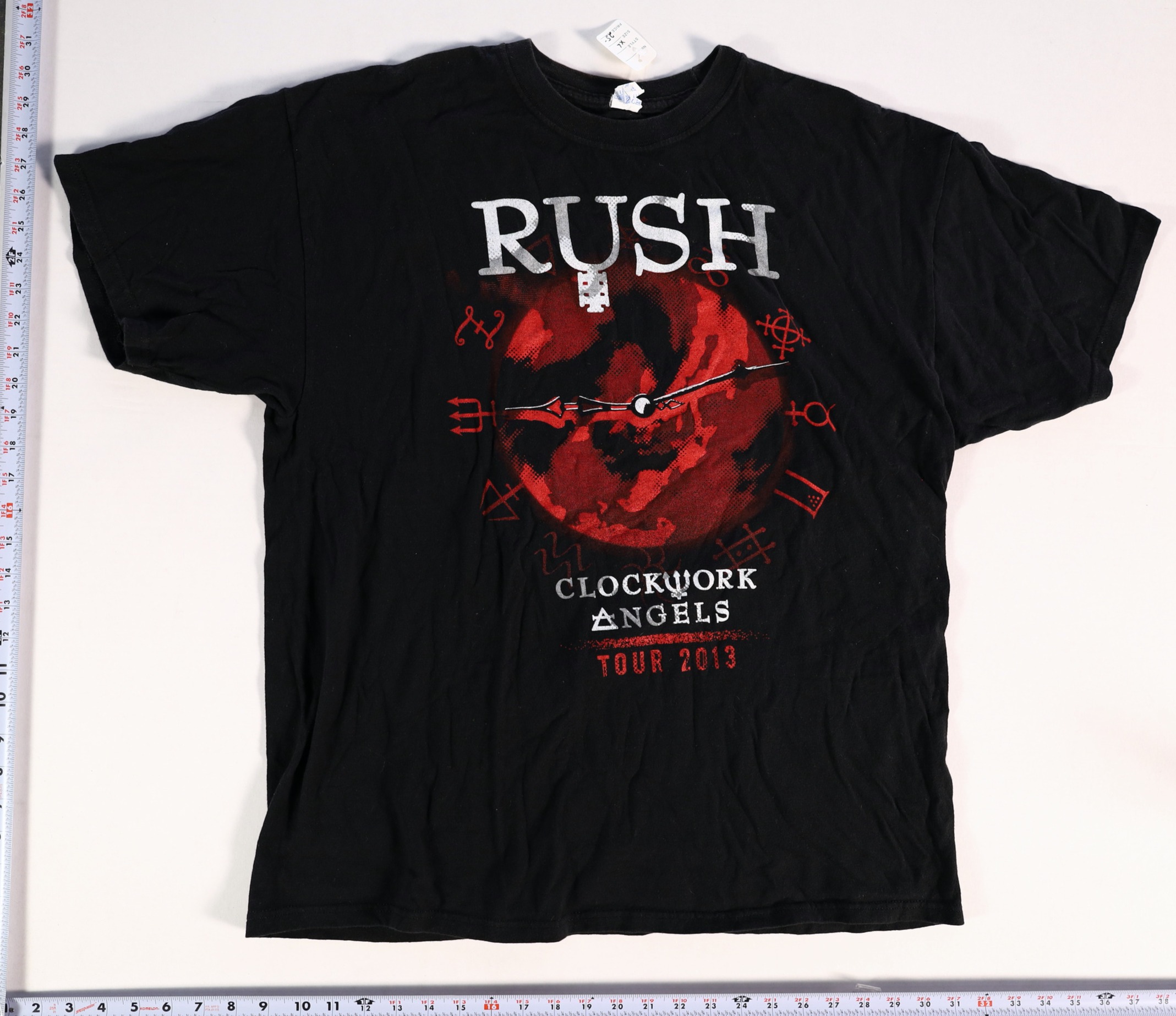 Vintage 2000s Rush Clockwork Angels Tour 2013 T-Shirt Size XG