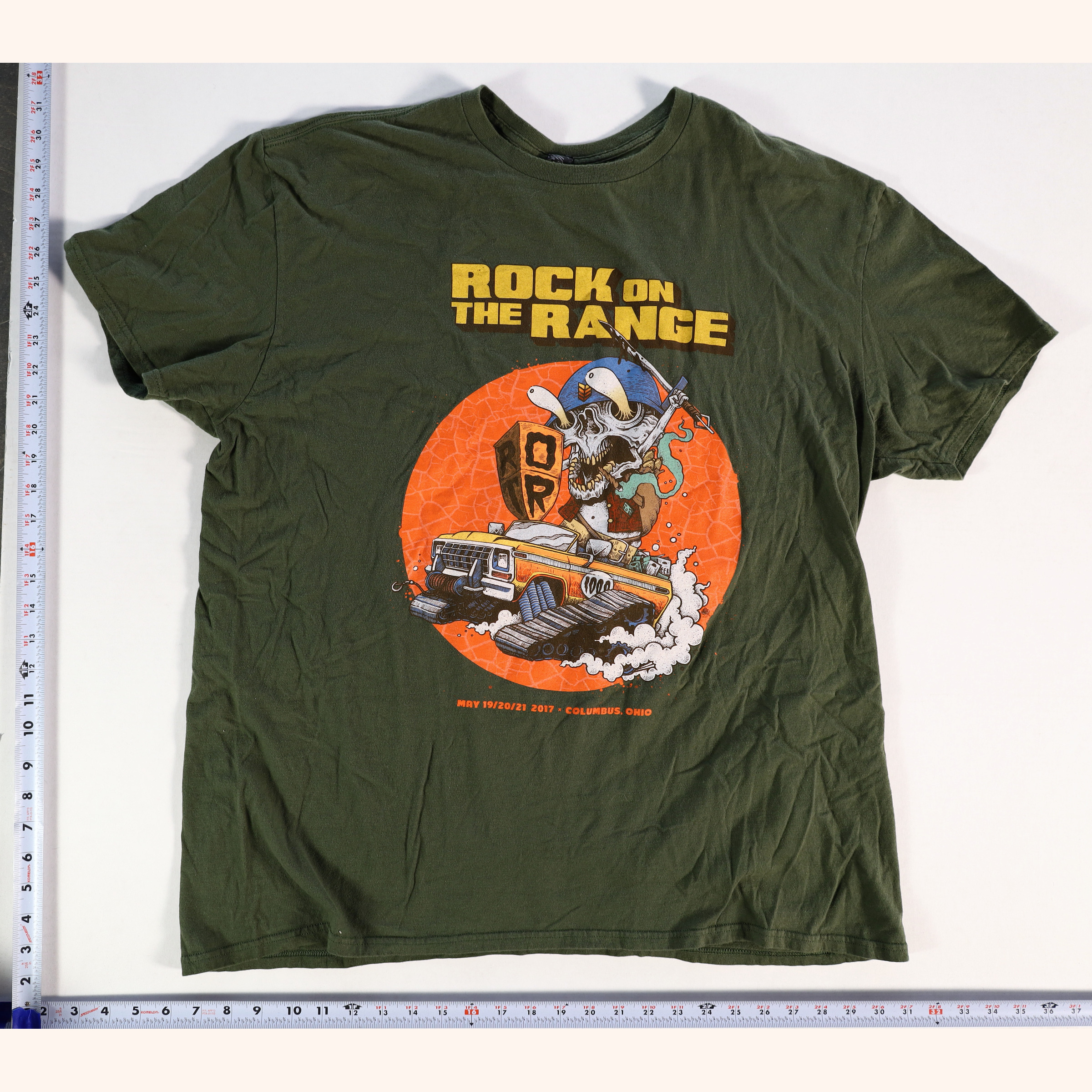 Vintage 2010s Rock On The Range May 19/20/21 2017 Columbus Ohio T-Shirt Size 2XL