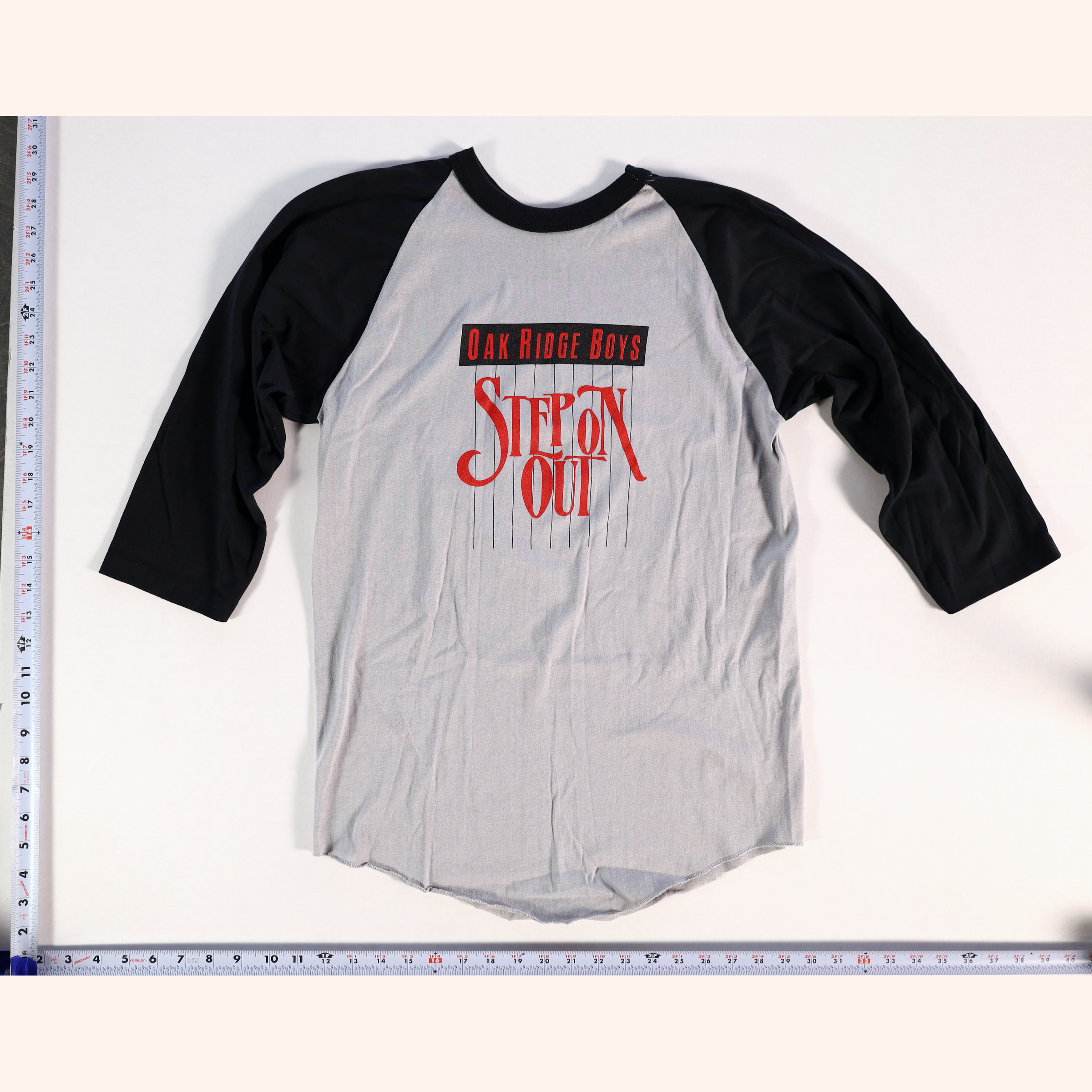 Vintage Oak Ridge Boys The Step On Out Raglan 3/4 Sleeve Baseball Shirt Size L