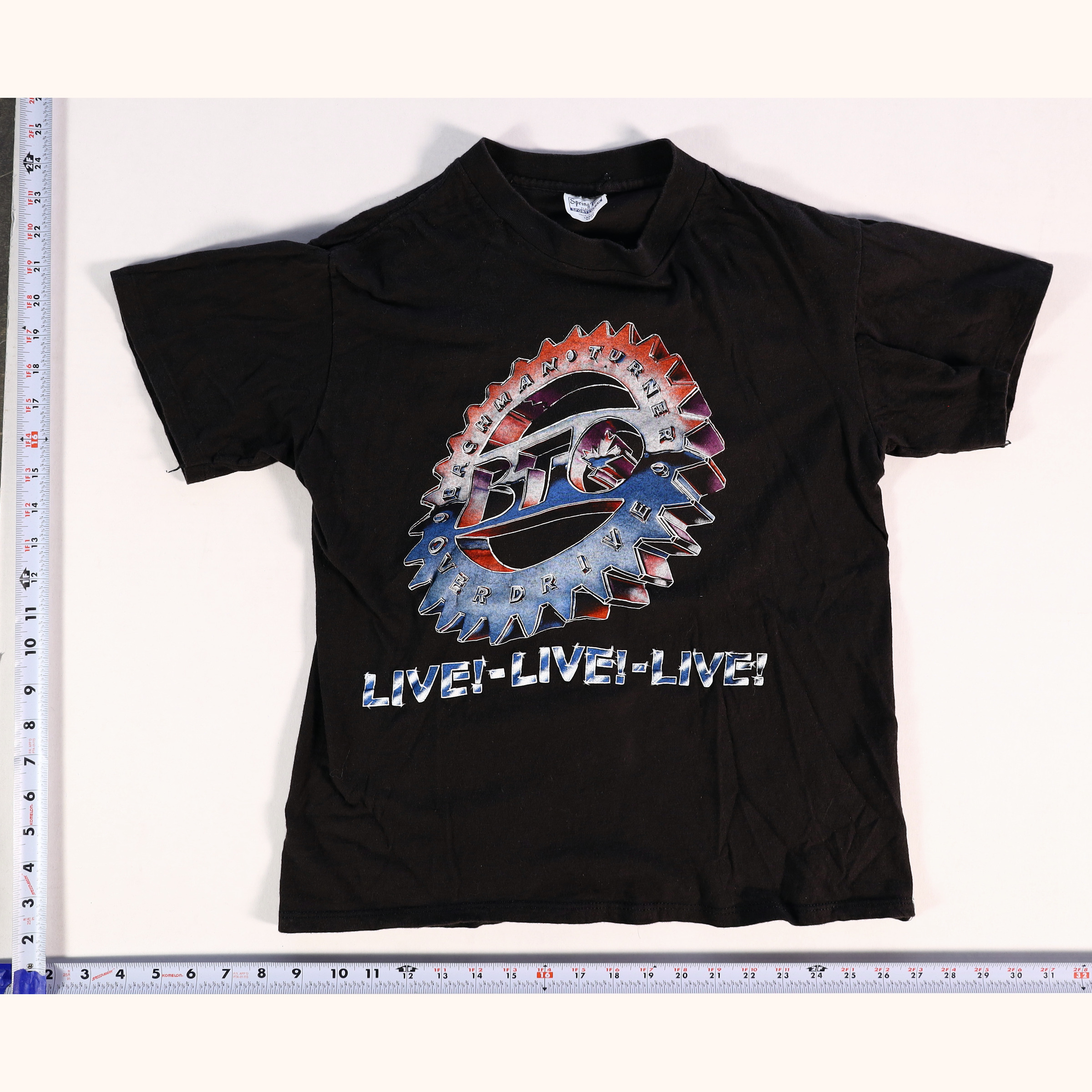 Vintage 1980s Live Half A Ton Of Rock & Roll Tour 86 T-Shirt Size L