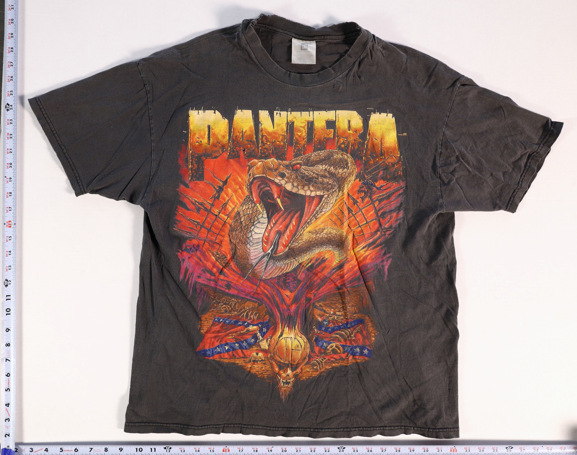 Vintage 1990s Pantera World Domination Tour 1999 T-Shirt Size XL