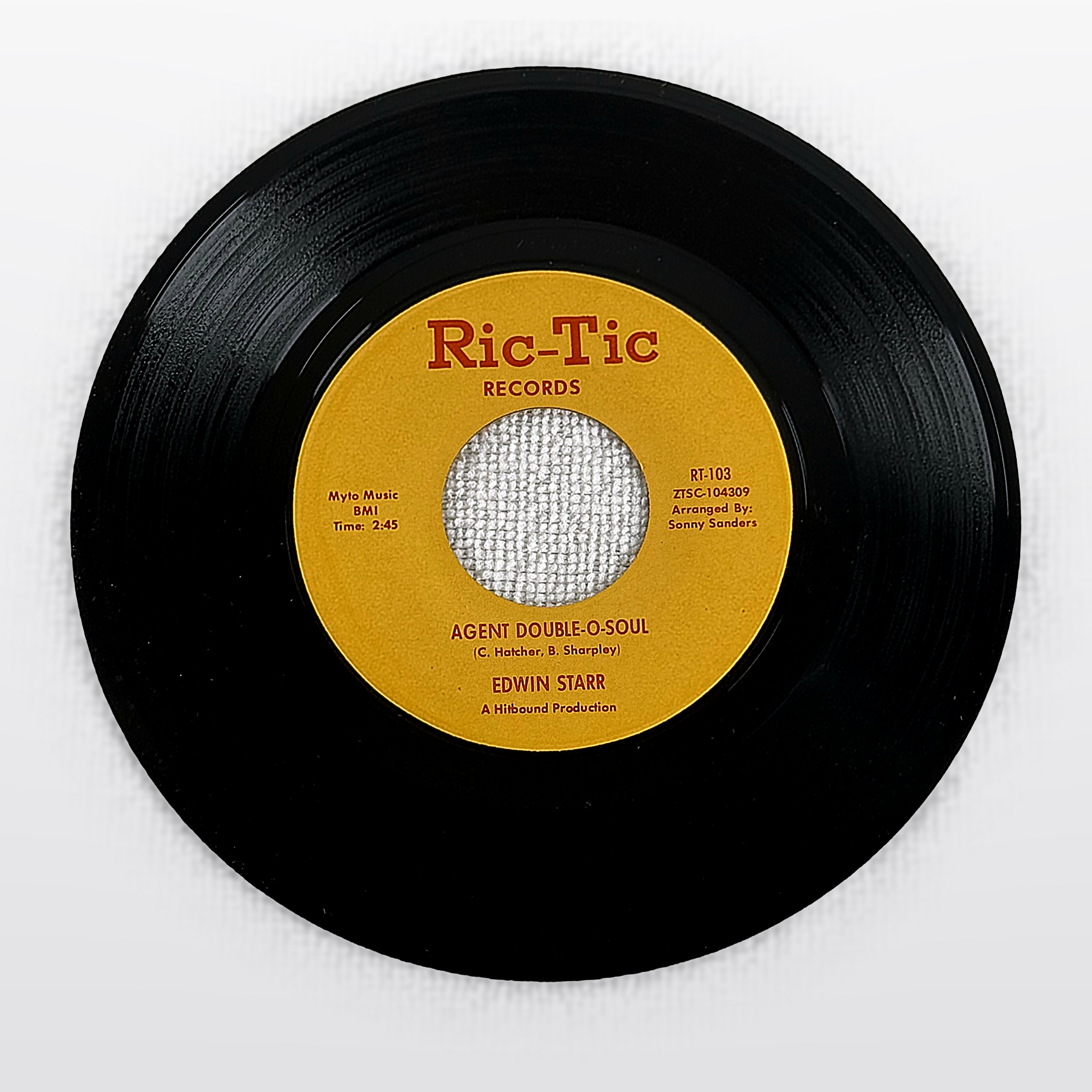 Edwin Starr Agent Double-O-Soul 7" Vinyl 45 RPM Ric-Tic Records RT-103 1965