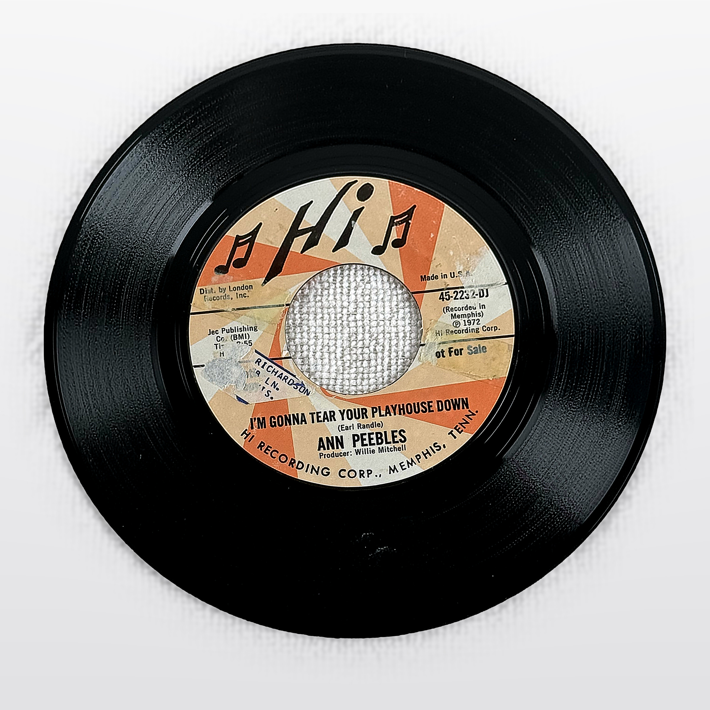 Ann Peebles I'm Gonna Tear Your Playhouse Down / One Way Street 7" Vinyl 45 RPM