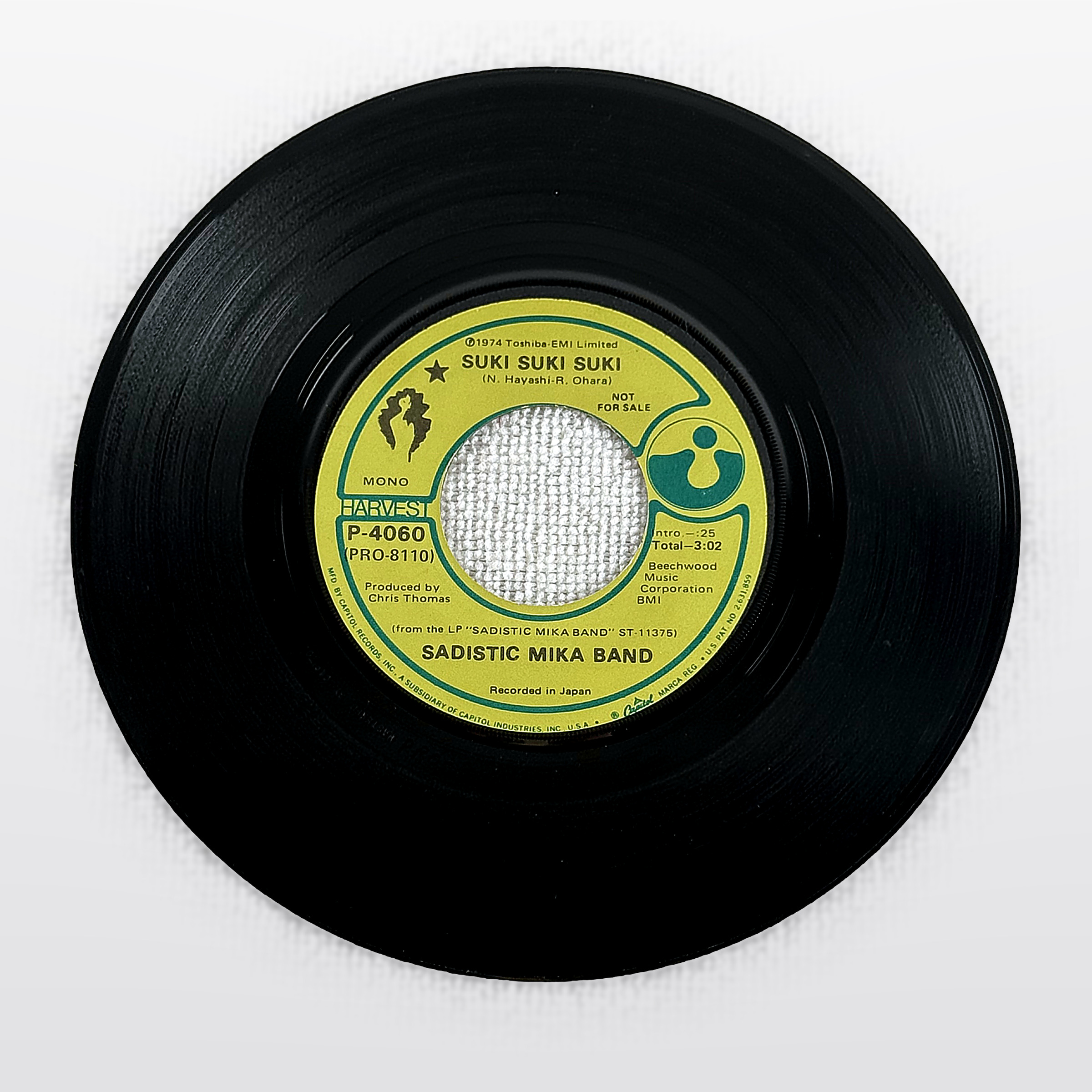 Sadistic Mika Band Suki 7" Vinyl 45 RPM Harvest P-4060 1974 1970s