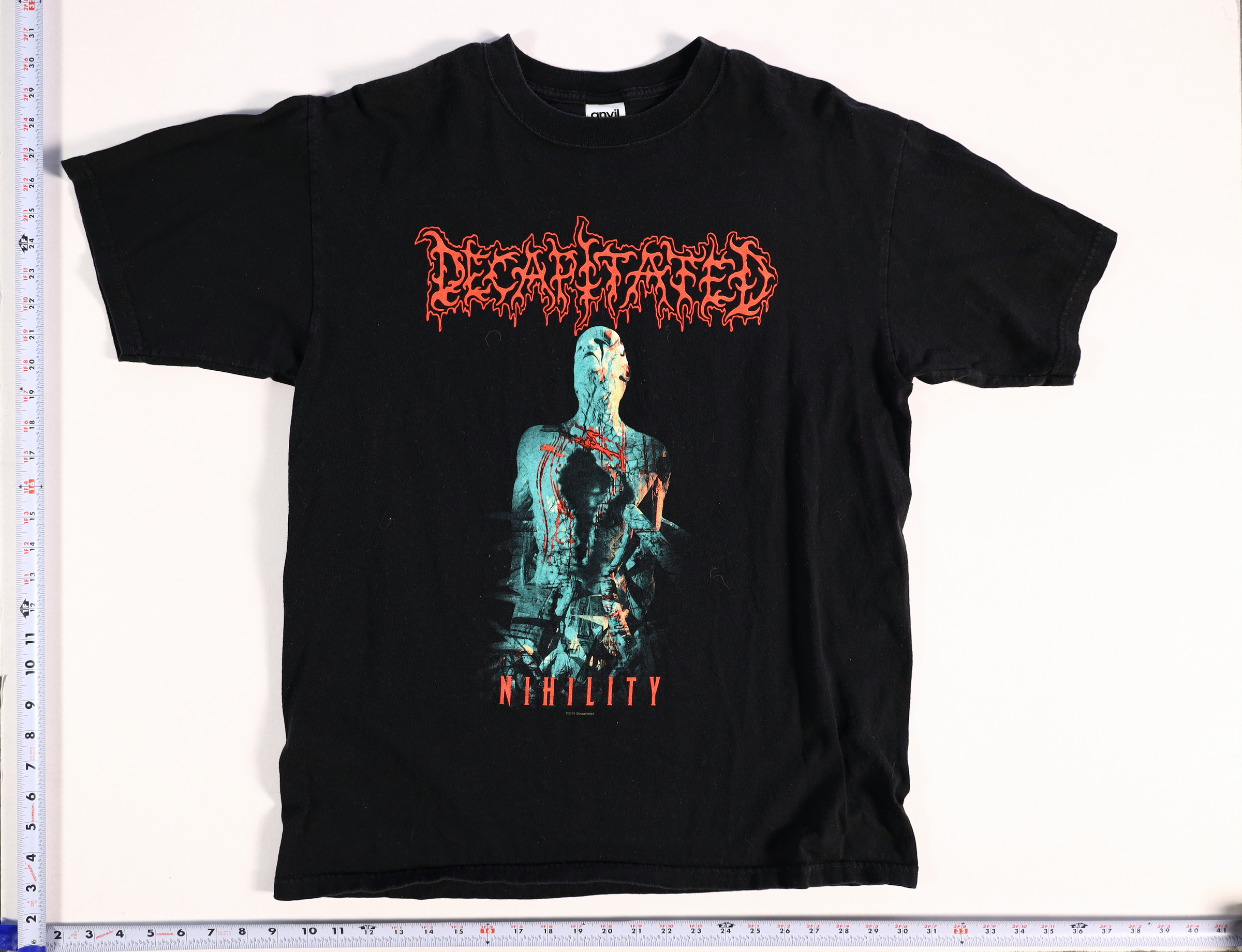 2000s Decapitated Nihility T-Shirt Size L Black Cotton Short Sleeve Graphic Tee
