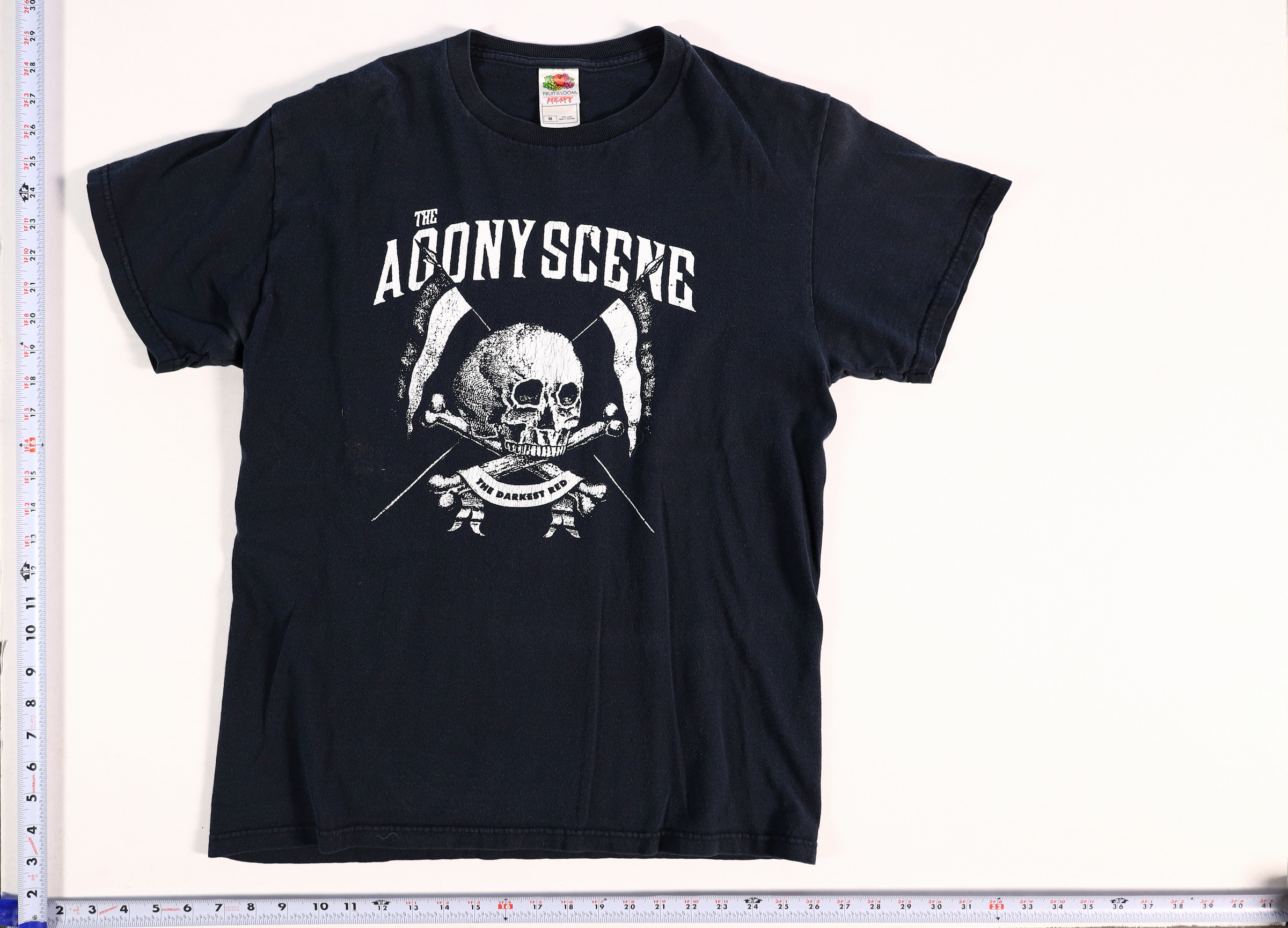 2000s The Agony Scene The Darkest Red T-Shirt Size M Black Cotton Short Sleeve