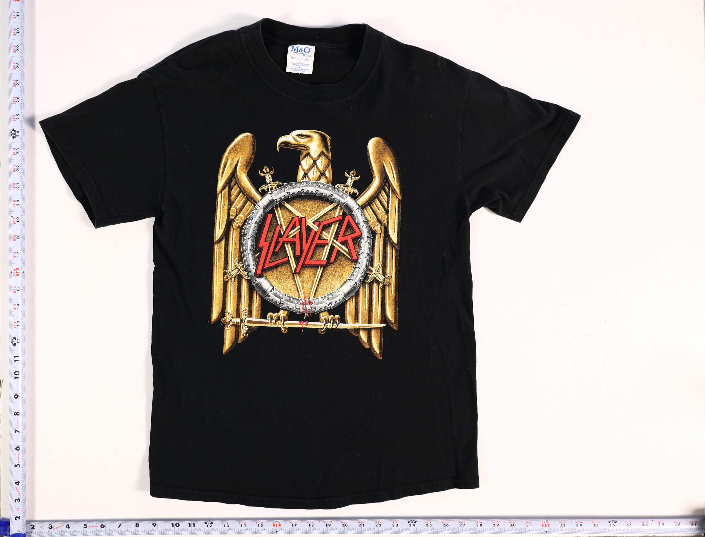 2000s Slayer Tour 2004 T-Shirt Size M Black Cotton Short Sleeve Graphic Tee