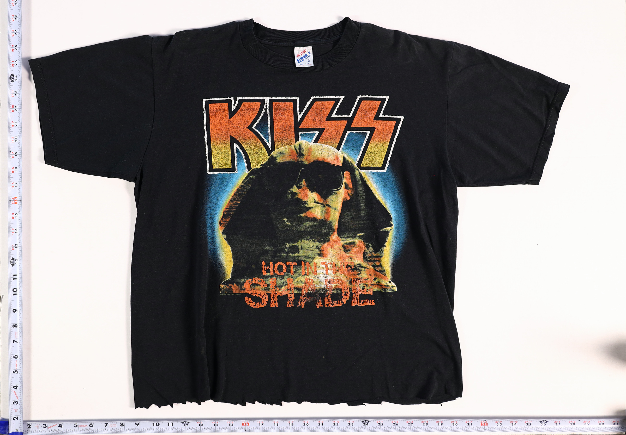1990s Kiss Hot In The Shade T-Shirt Size XL Black Short Sleeve Made in USA