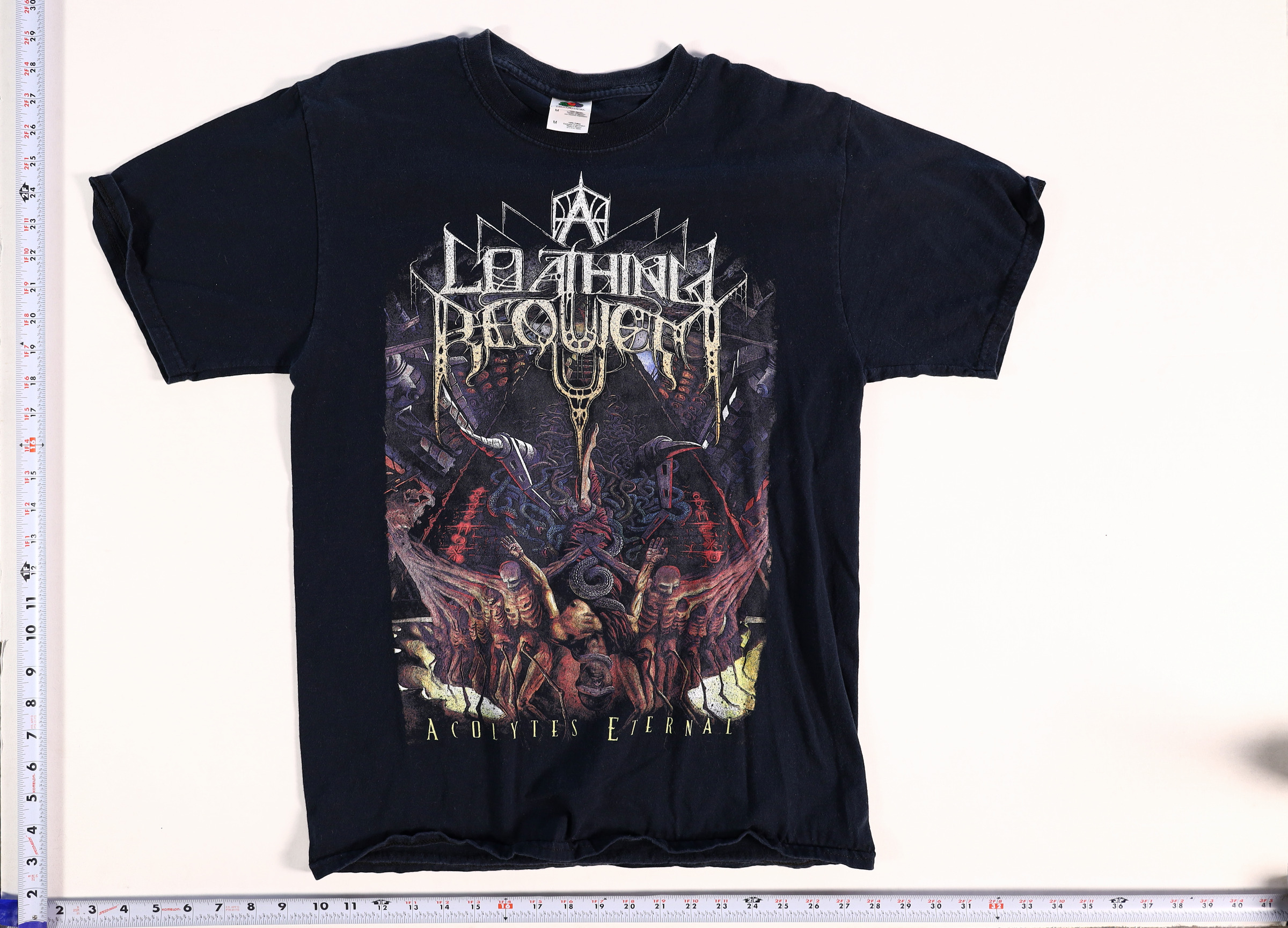 A Loathing Requiem Acolytes Eternal T-Shirt Size M Black Cotton Short Sleeve