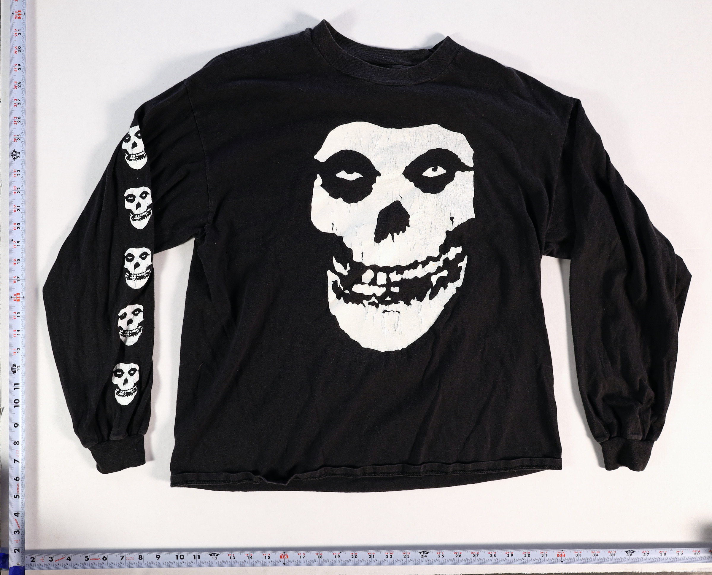 1990s Misfits Skull Long Sleeve Shirt Long Sleeve T-Shirt Size XL