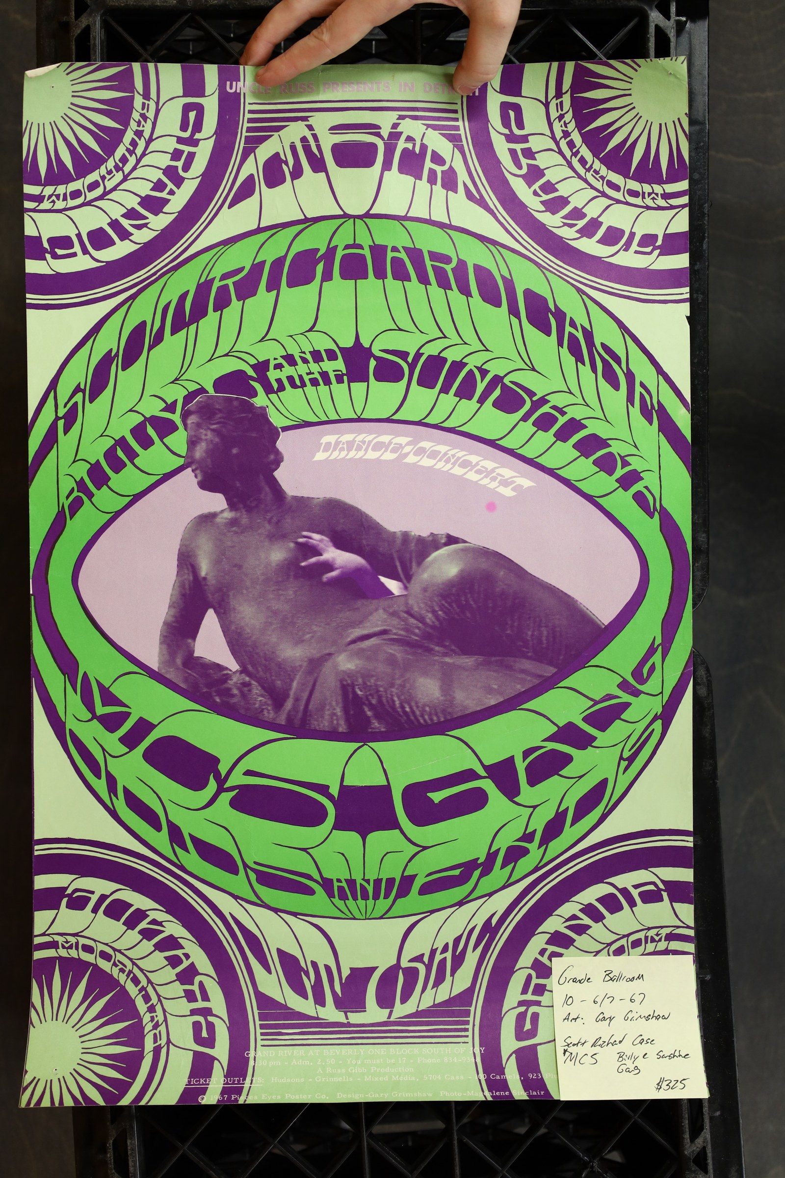 SRC / MC5 Grande Ballroom Detroit 1967 Concert Poster Gary Grimshaw Good