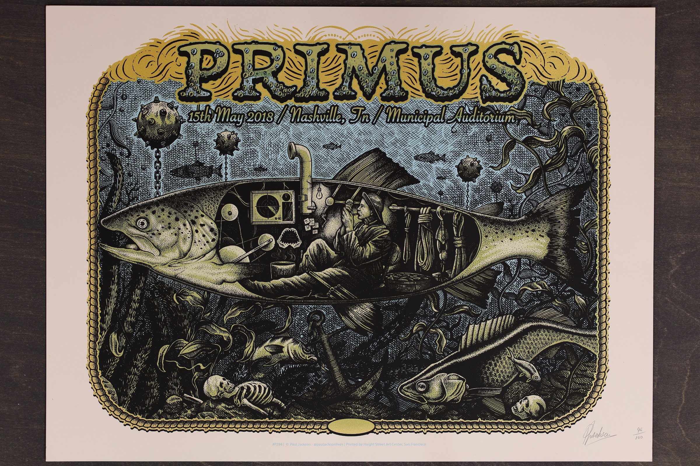 Primus Municipal Auditorium Nashville TN 2018 Signed & Numbered 46/100 Poster