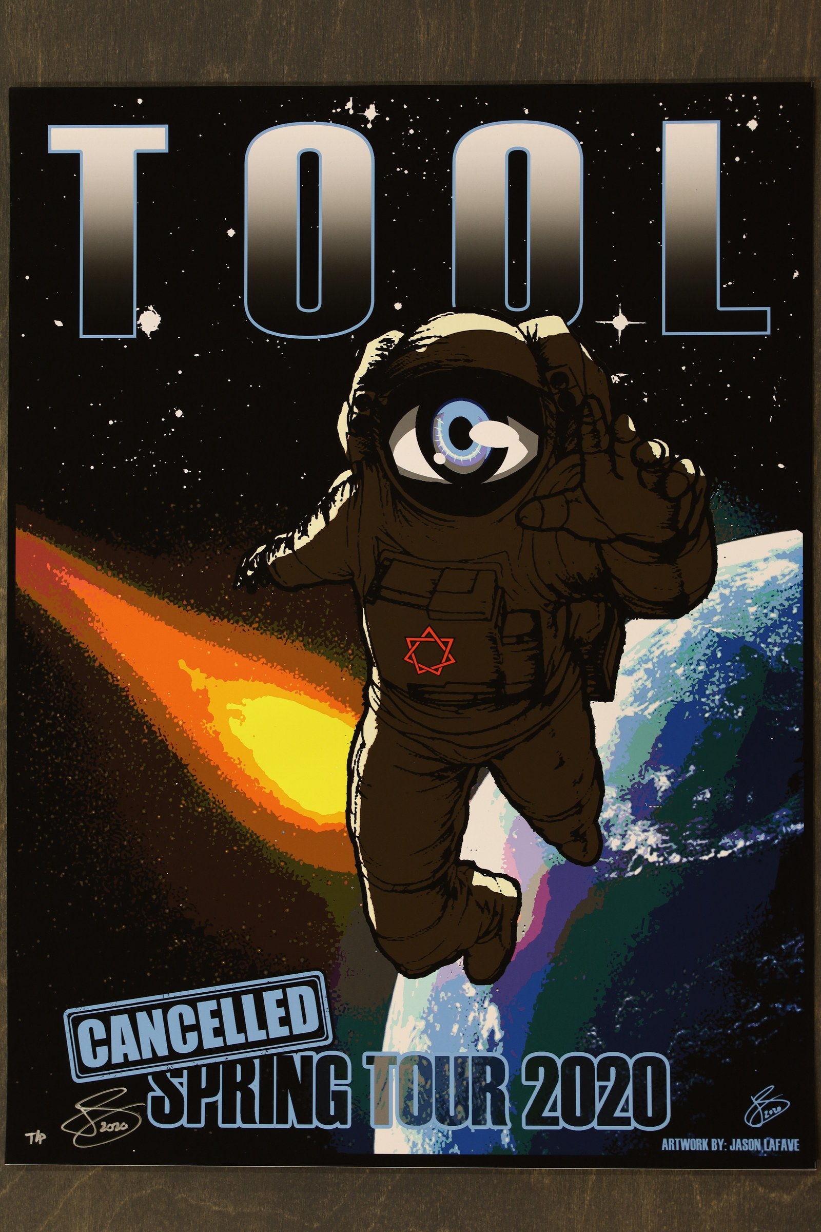 Tool Spring Tour 2020 Cancelled Poster Jason LaFave Signed T/P Test Print