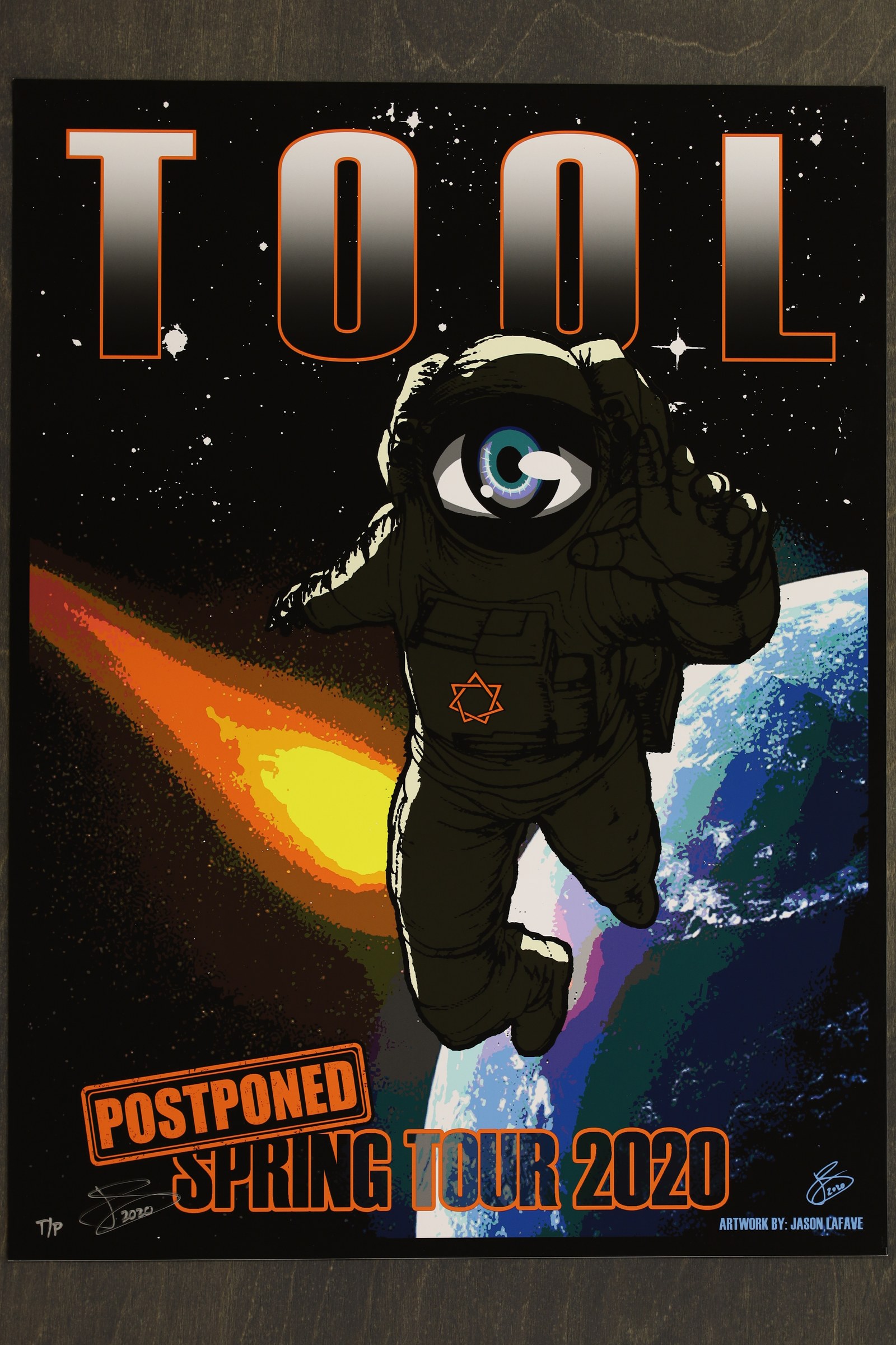Tool Spring Tour 2020 Postponed Poster Jason LaFave Signed T/P Test Print