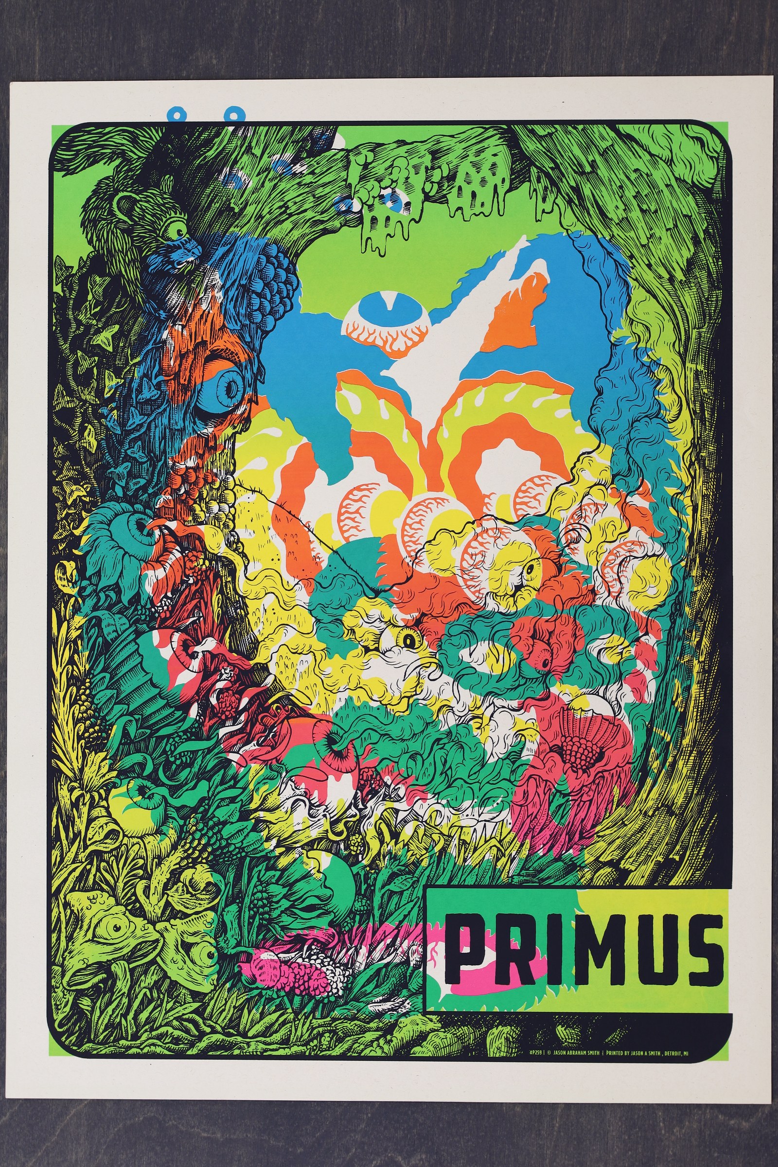 Primus 2017 Screen Print Poster Jason Abraham Smith #P259 Unsigned