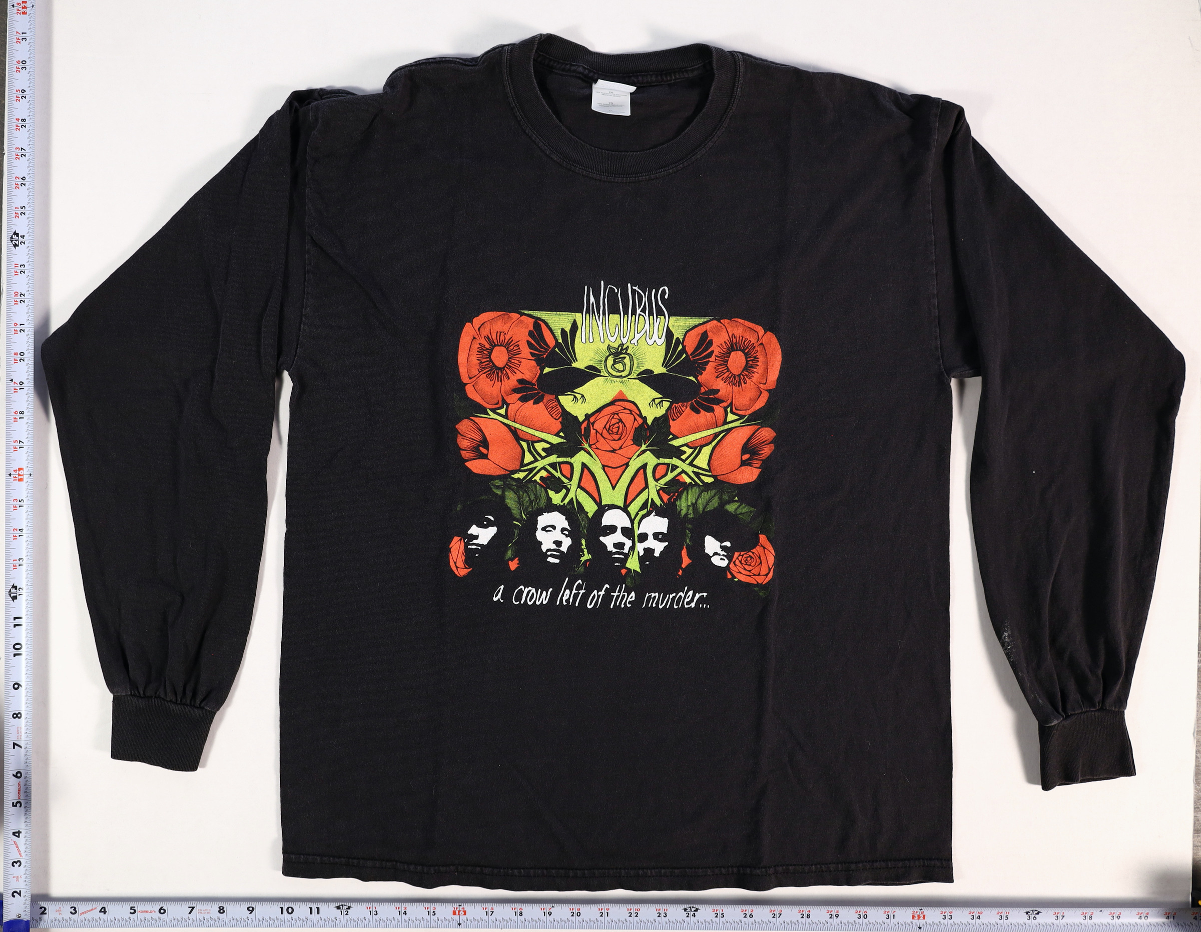 Incubus A Crow Left Of The Murder Long Sleeve T-Shirt Size XL Cotton Graphic Tee