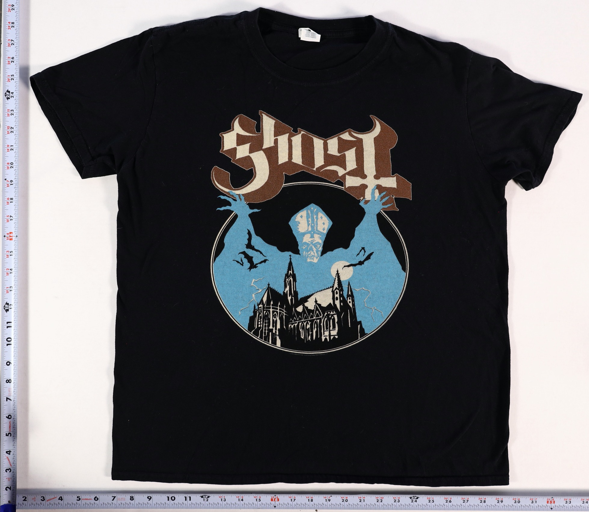 Ghost Band Logo And Figure T-Shirt Size L Black Graphic Tee