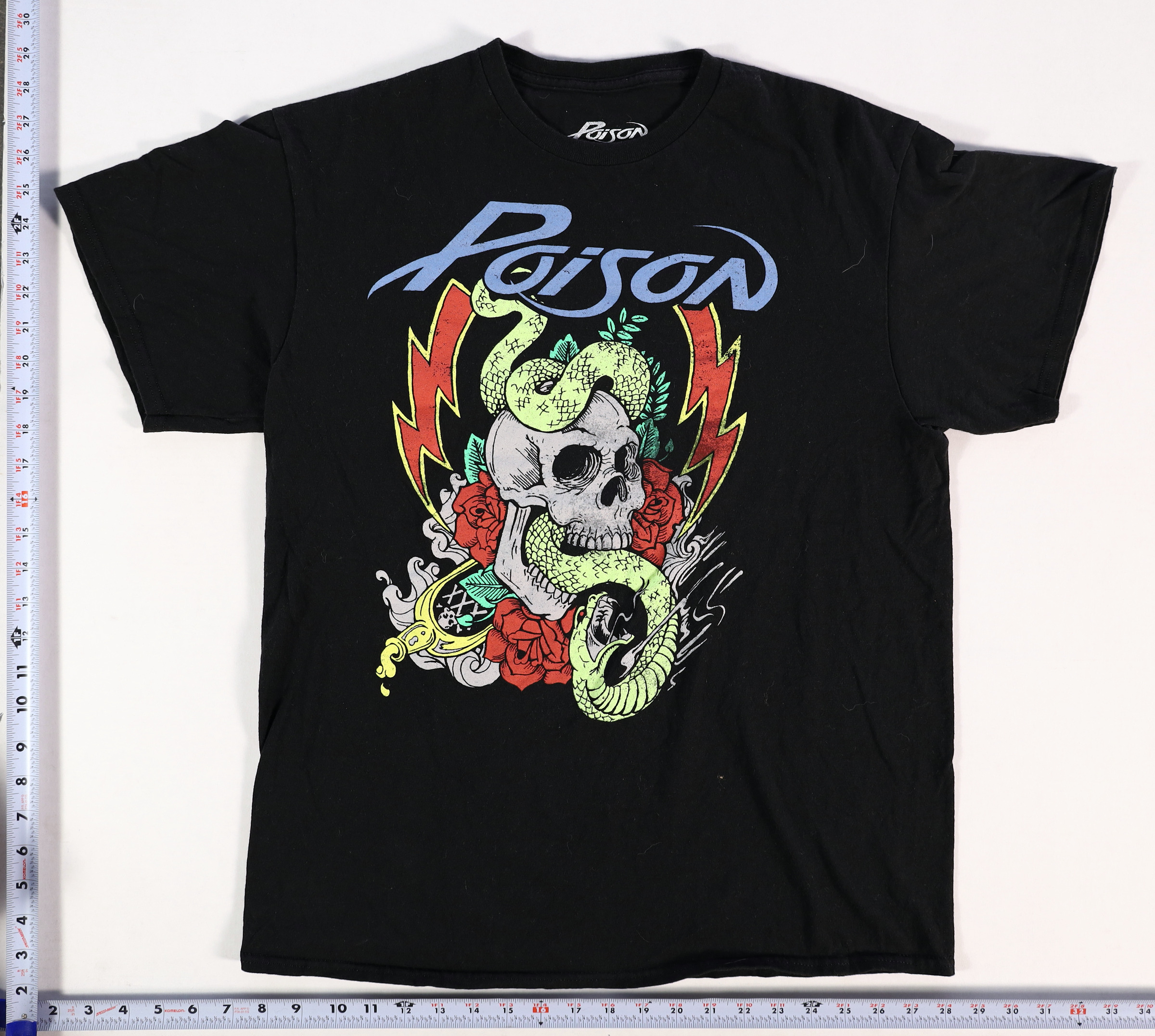 2020s Poison T-Shirt Size L Black Cotton Graphic Tee
