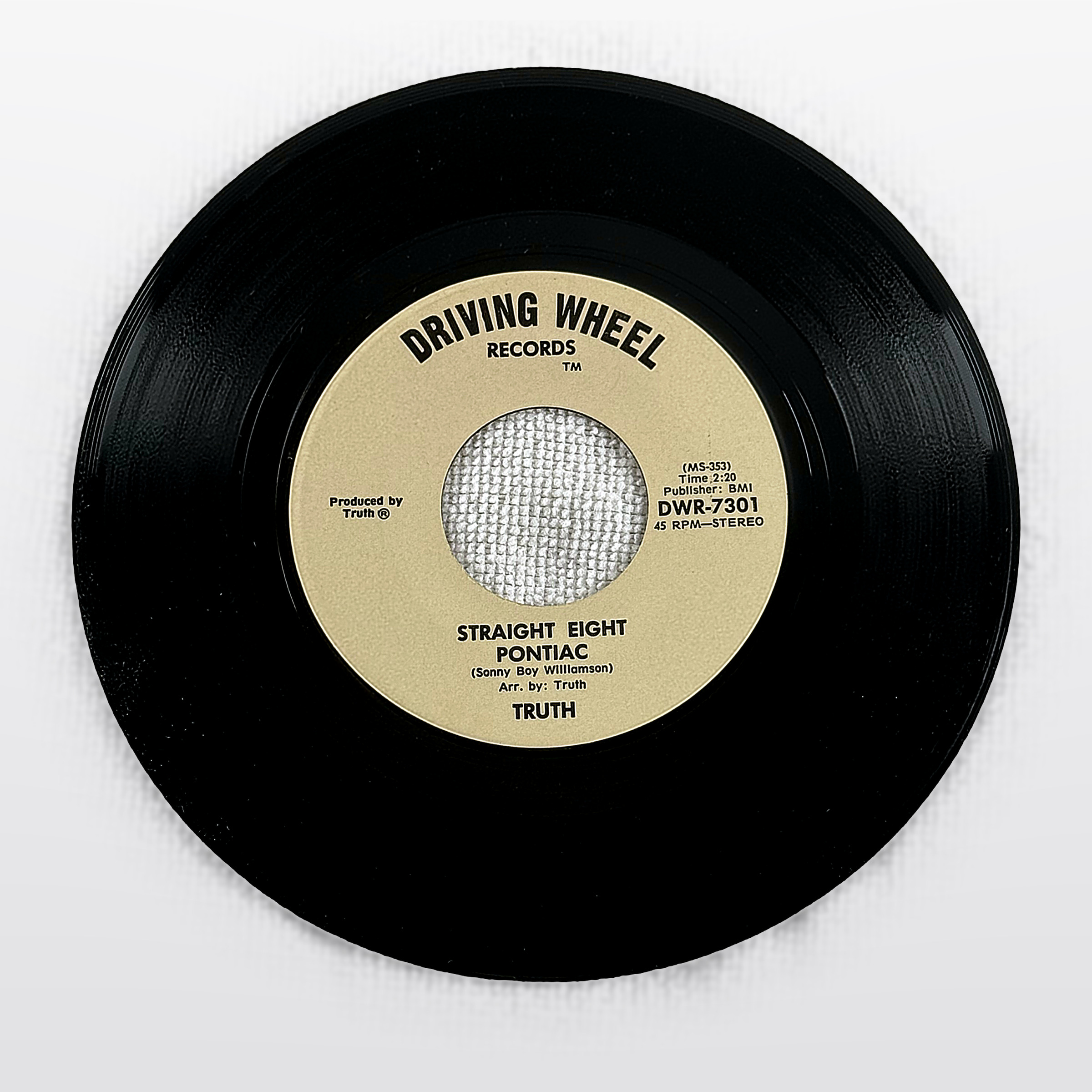 TRUTH Straight Eight Pontiac Vinyl 45 RPM Driving WHEEL Records DWR-7301