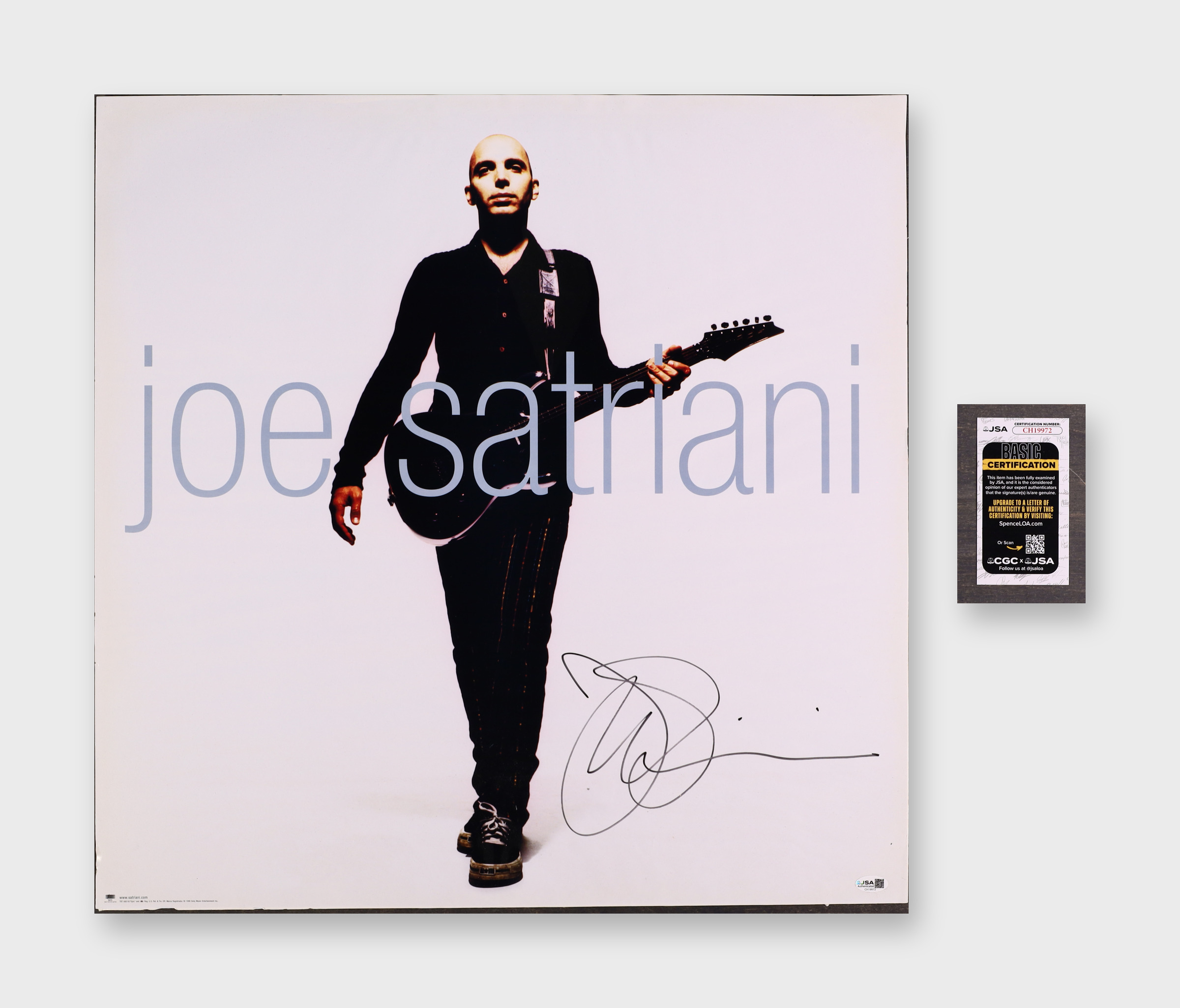 Joe Satriani Signed Poster 24x24 JSA COA CH19972
