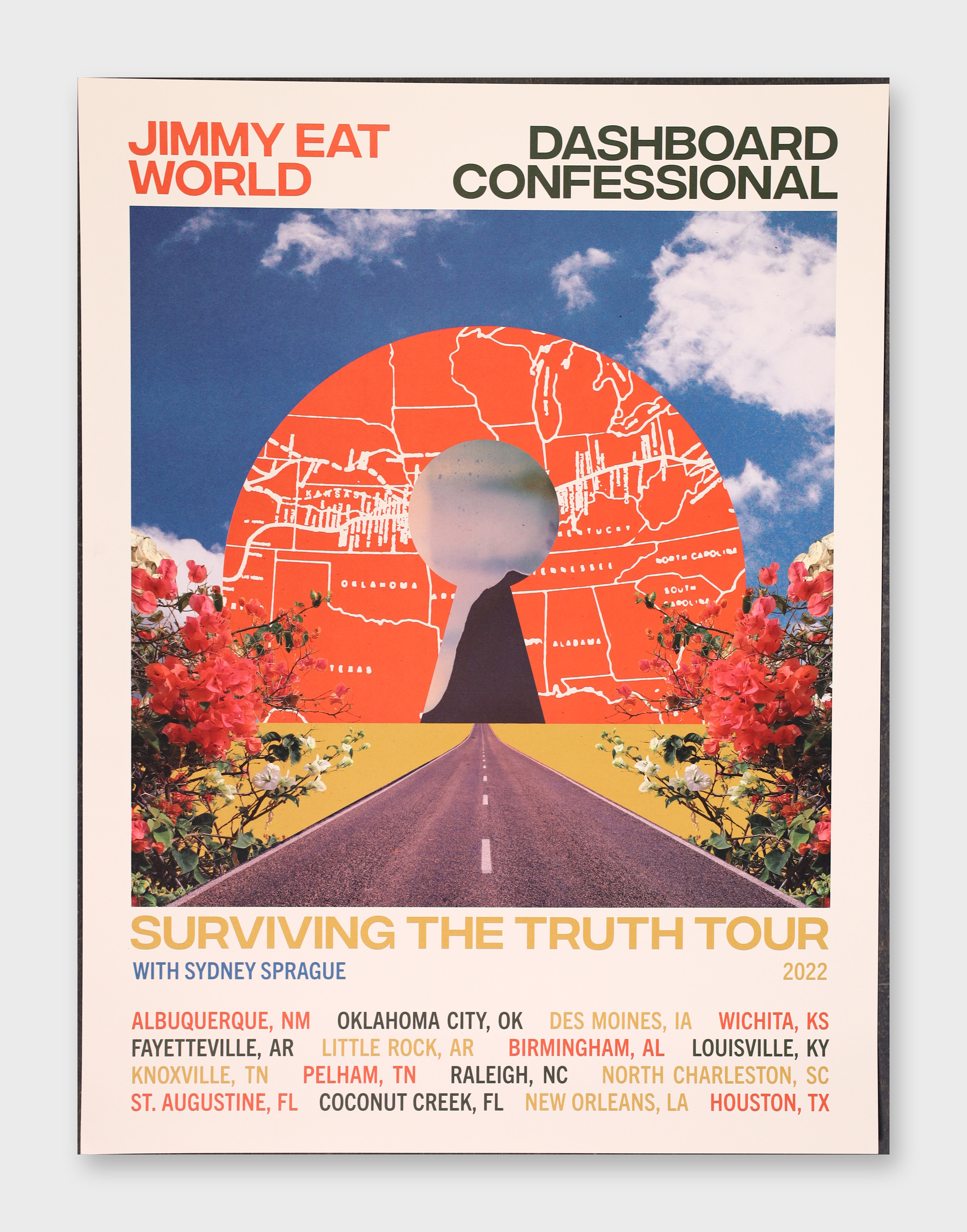 Surviving The Truth Tour Poster Jimmy Eat World Dashboard Confessional 2022