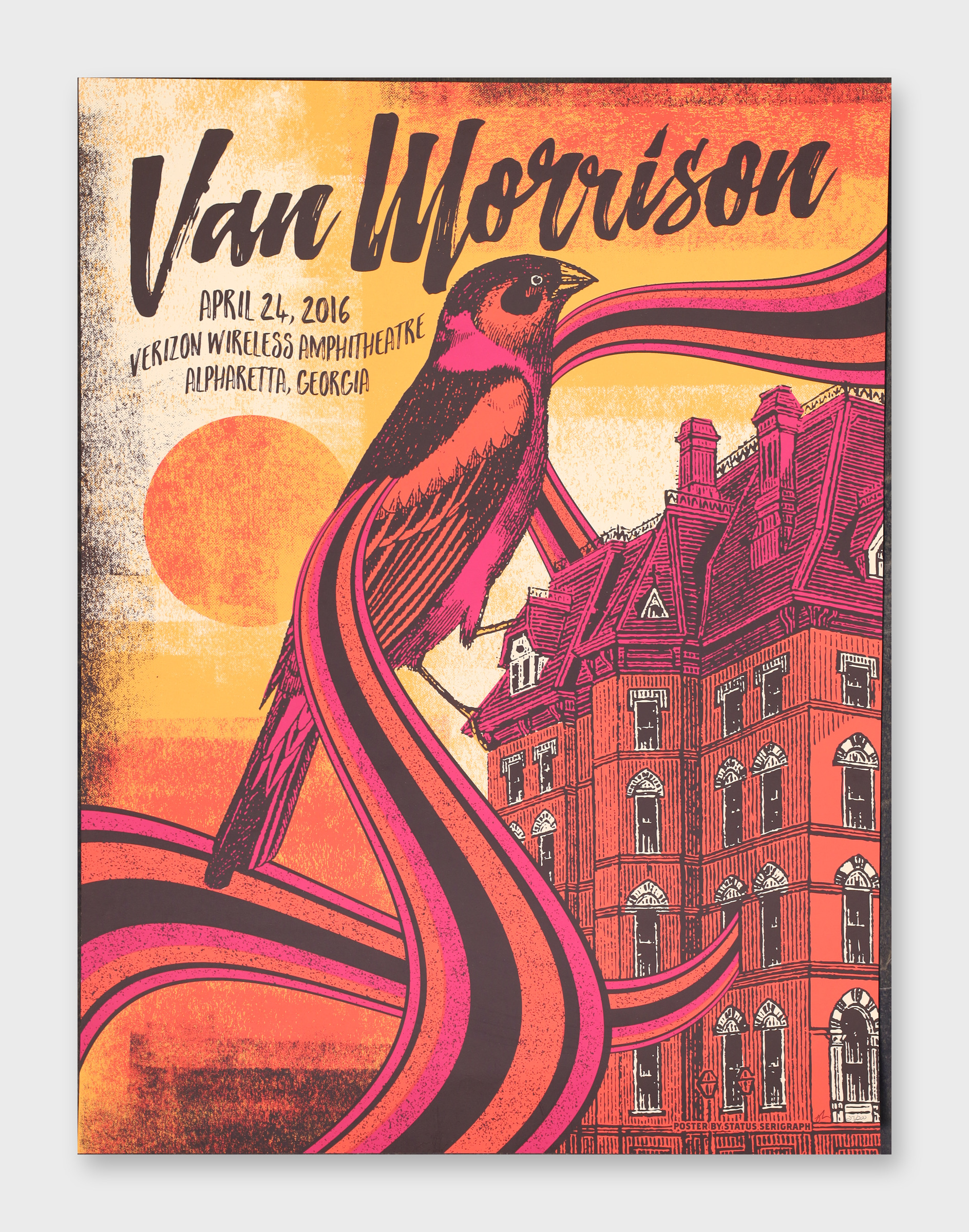 Van Morrison April 24 2016 Verizon Wireless Amphitheatre Alpharetta 18x24 Poster