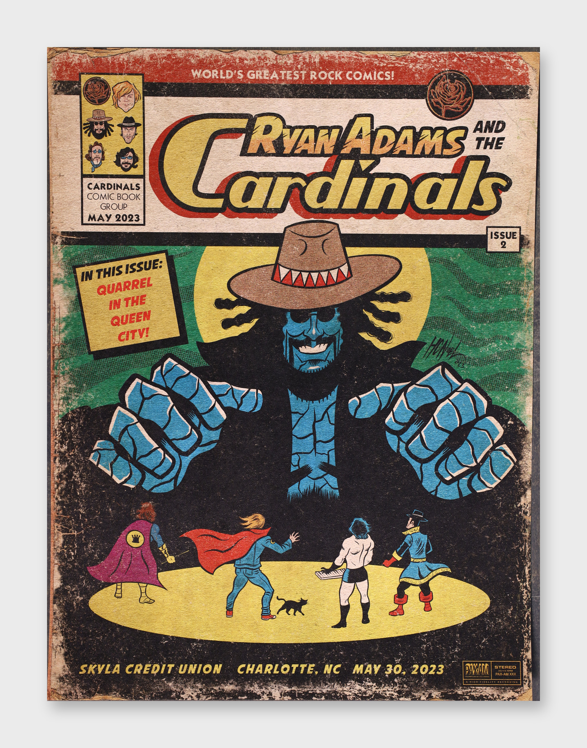 Ryan Adams And The Cardinals 18x24 Poster PAX AM Cardinals Comic Book Group 2023