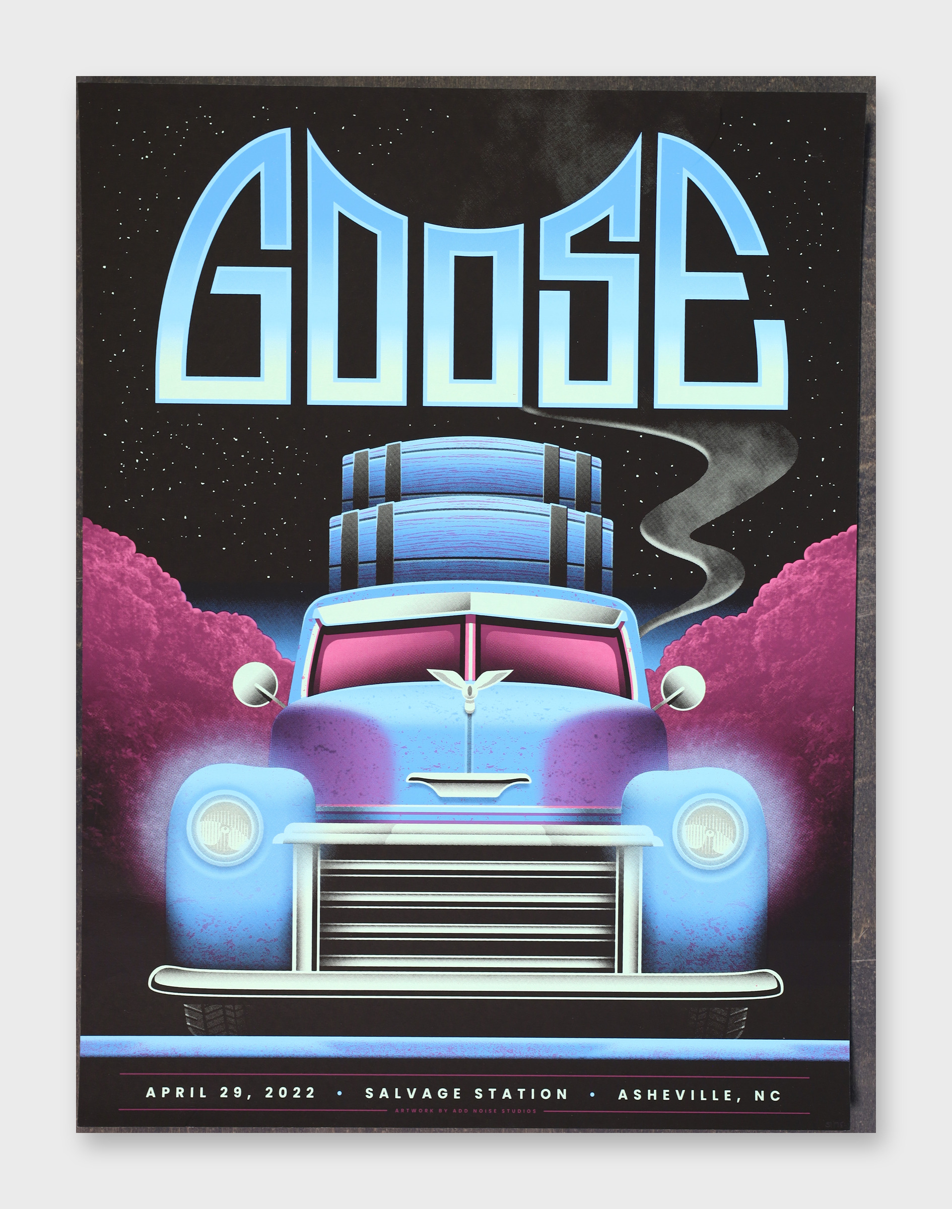 Goose April 29 2022 Salvage Station Asheville NC 18x24 Poster