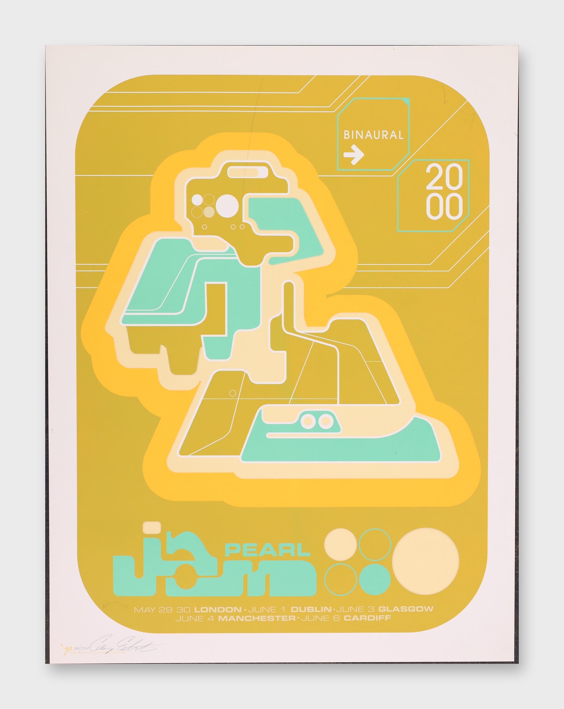 Pearl Jam Binaural Poster 2000 18x24