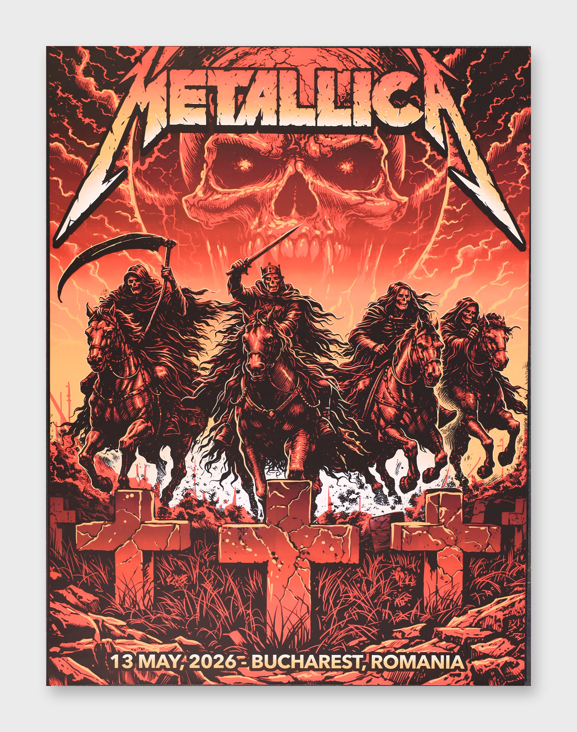 Metallica Bucharest Romania 18x24 Poster 2026