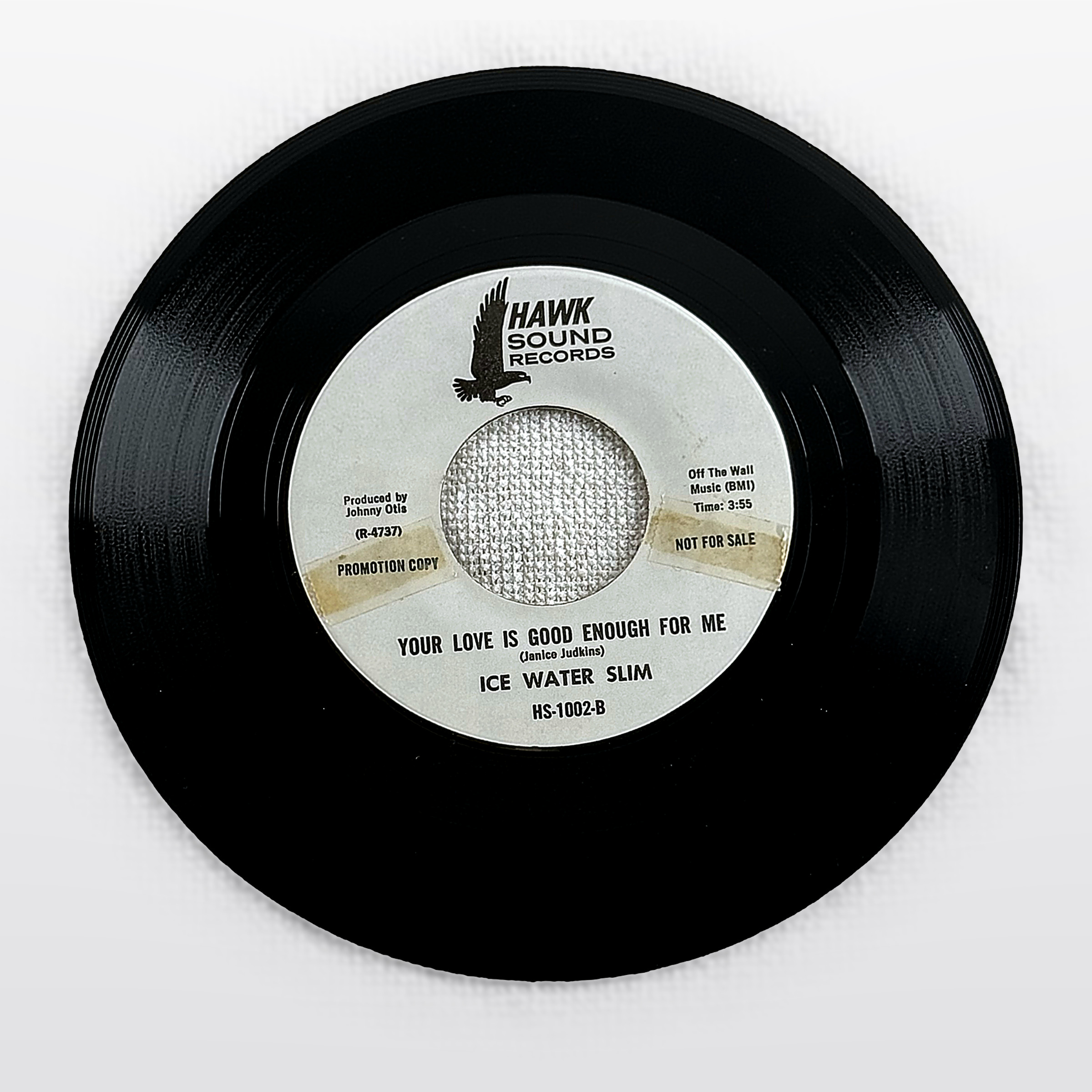 Ice Water Slim Supersonic Megatonic Flash 7" Vinyl 45 RPM Hawk Sound Records