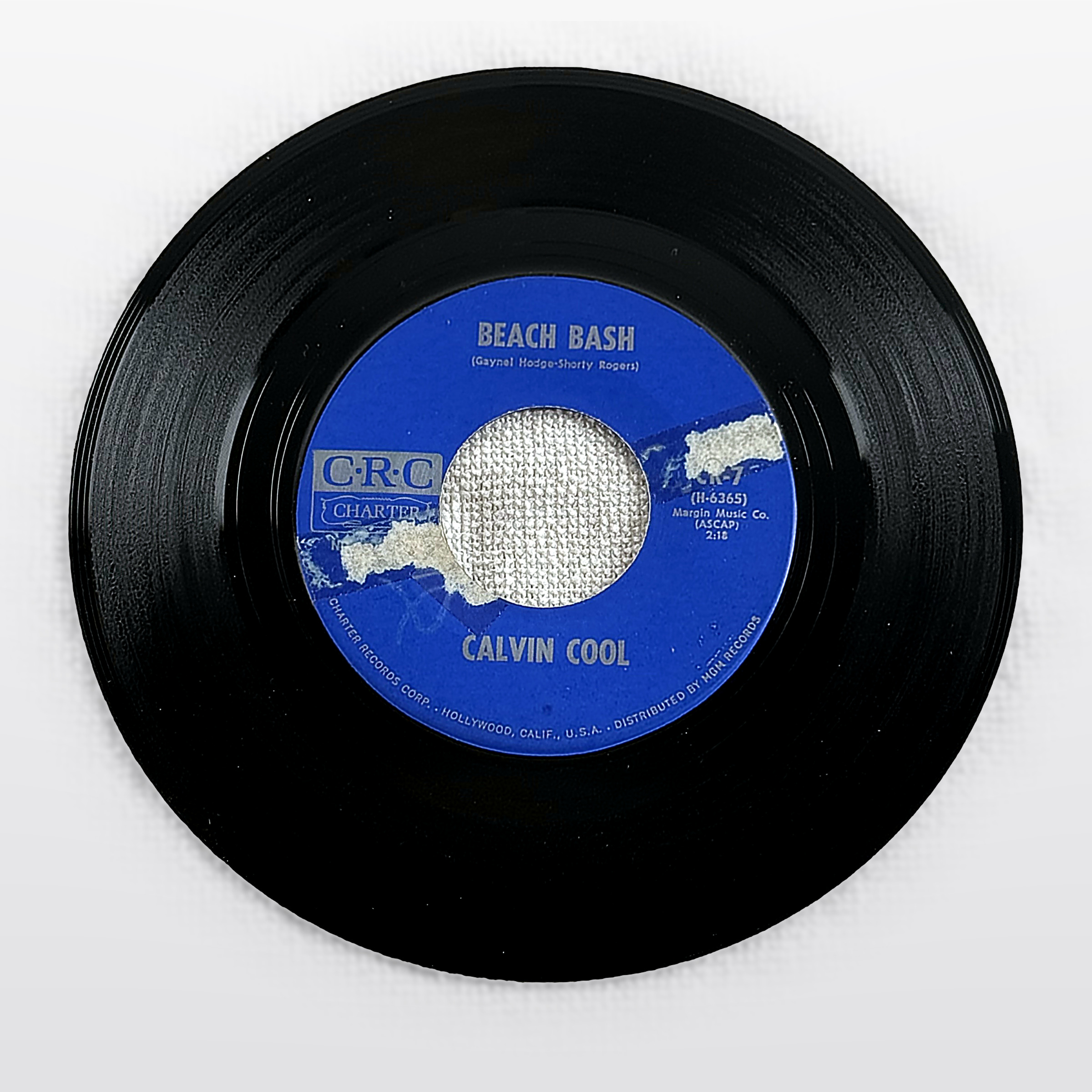Calvin Cool Beach Bash / El Tecolote 7" Vinyl 45 RPM Charter Records Corp MGM