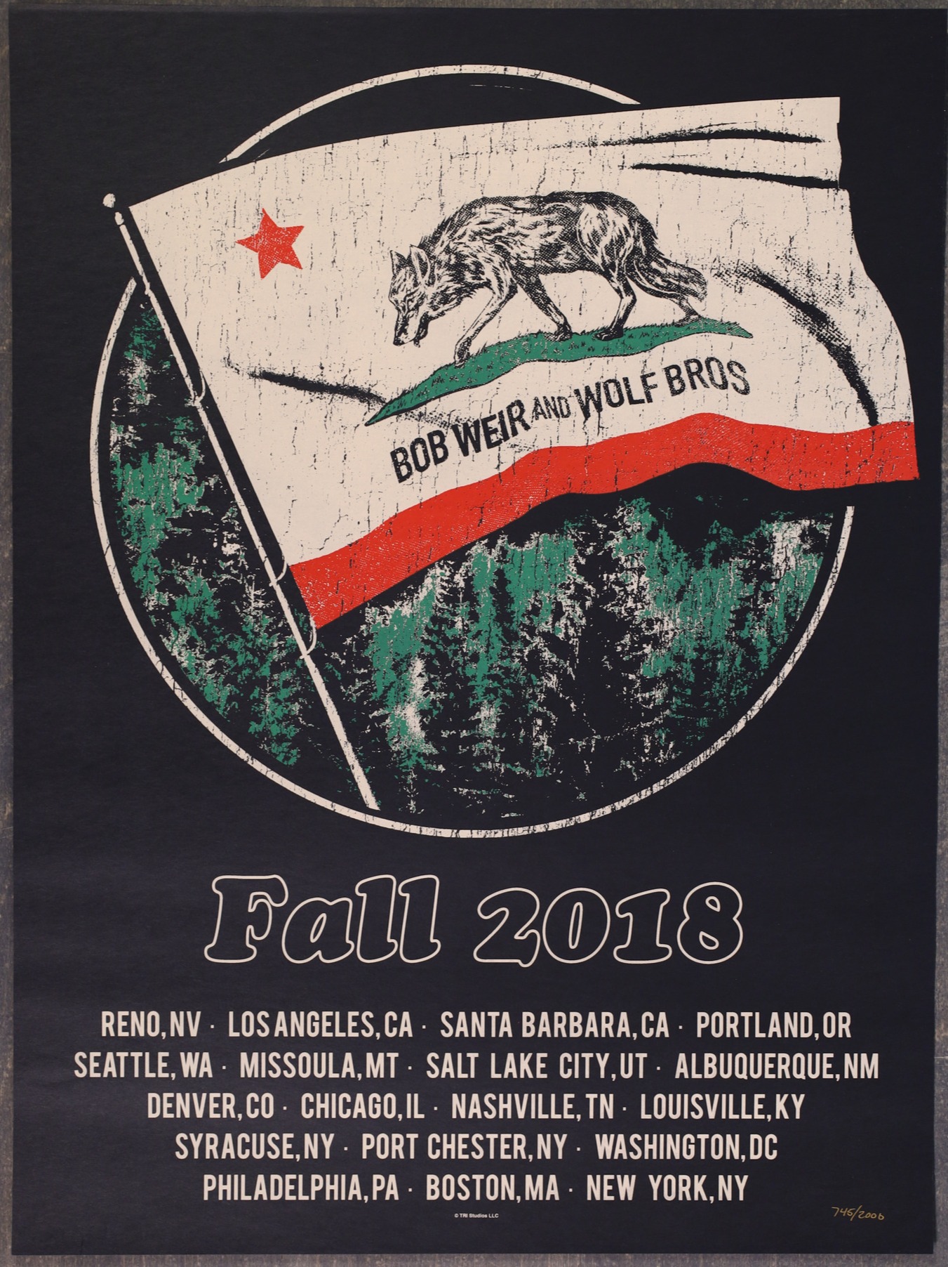 Bob Weir And Wolf Bros Fall 2018 Poster 18x24