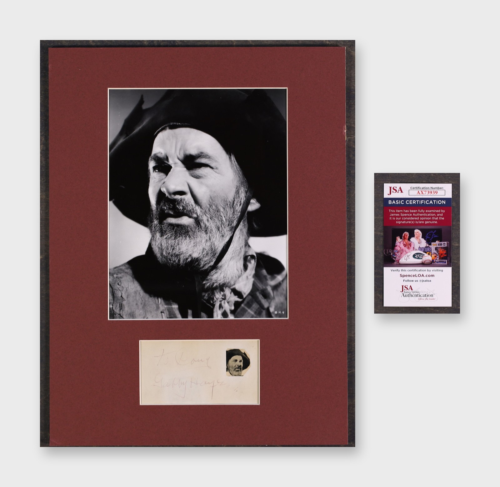 Gabby Hayes Signed Display JSA COA AX73939