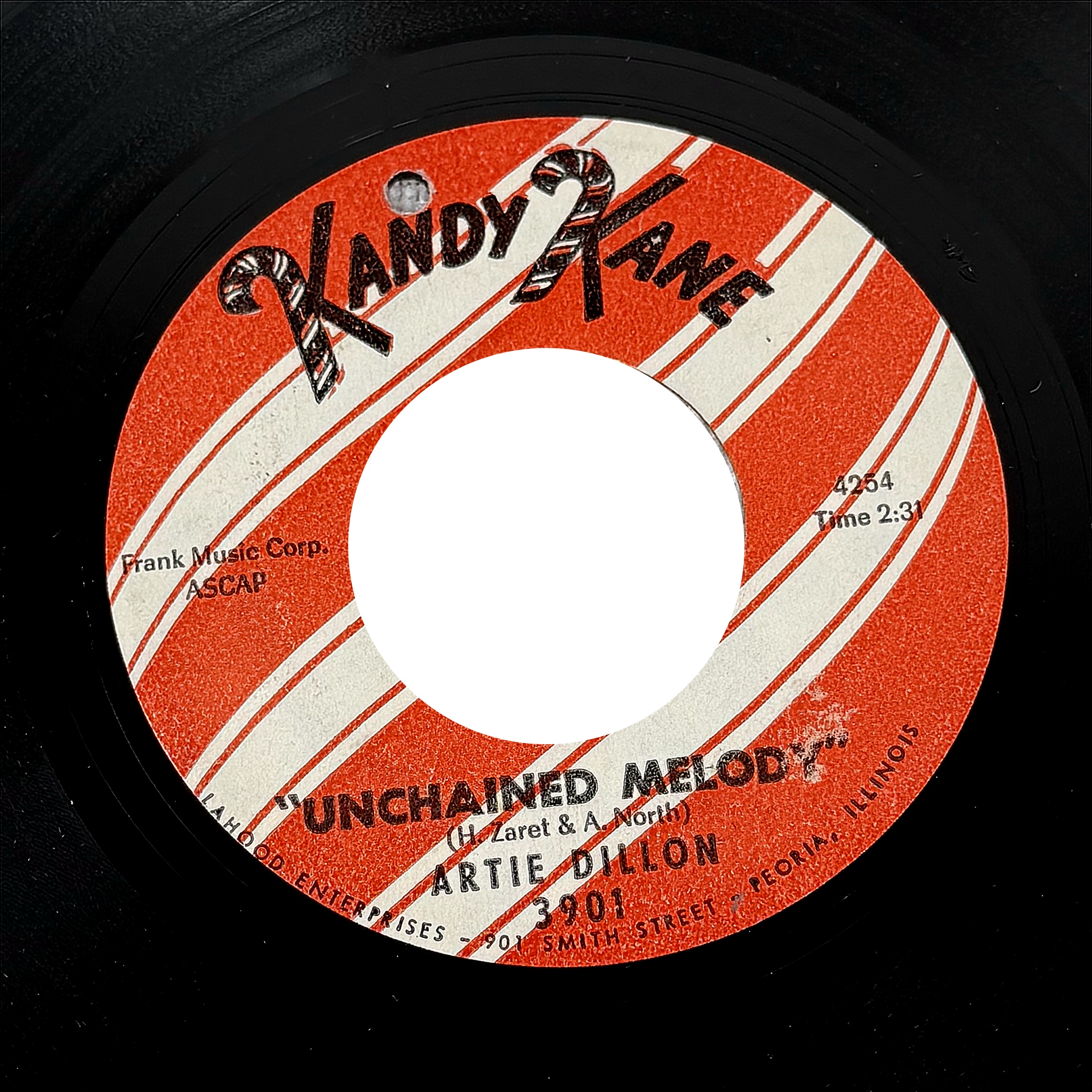 Artie Dillon Unchained Melody / For Your Love 7" Single Kandy Kane 3901