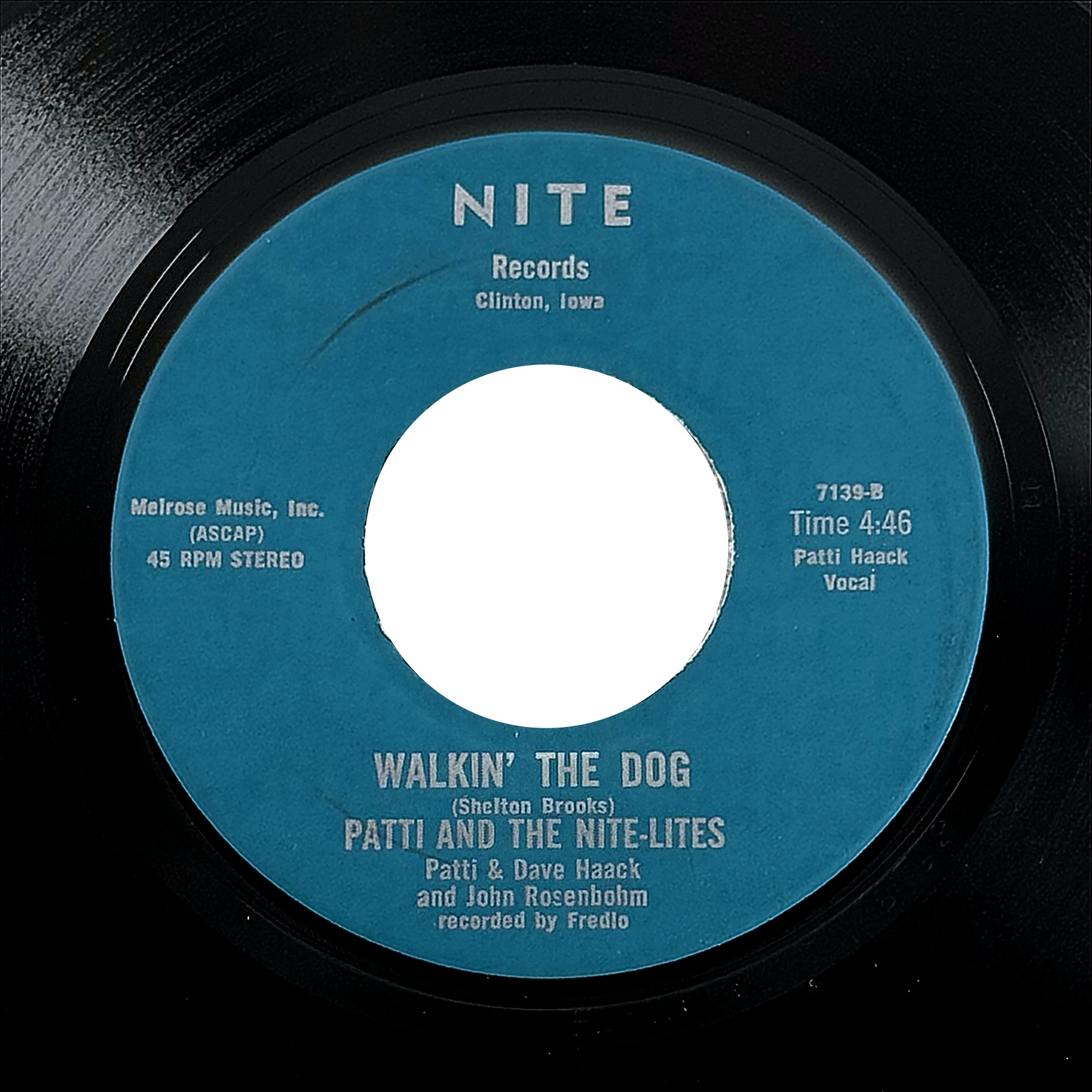 Patti And The Nite-Lites A Thousand Stars / Walkin The Dog 7" Vinyl 45 RPM 1971